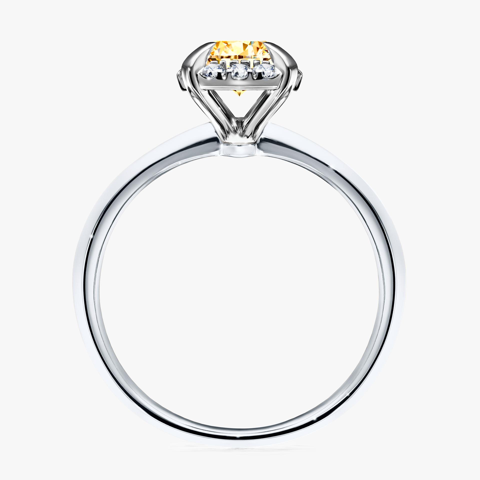 Pierscionek zareczynowy z diamentem zolty 098 CT z bialego zlota my beauty 02