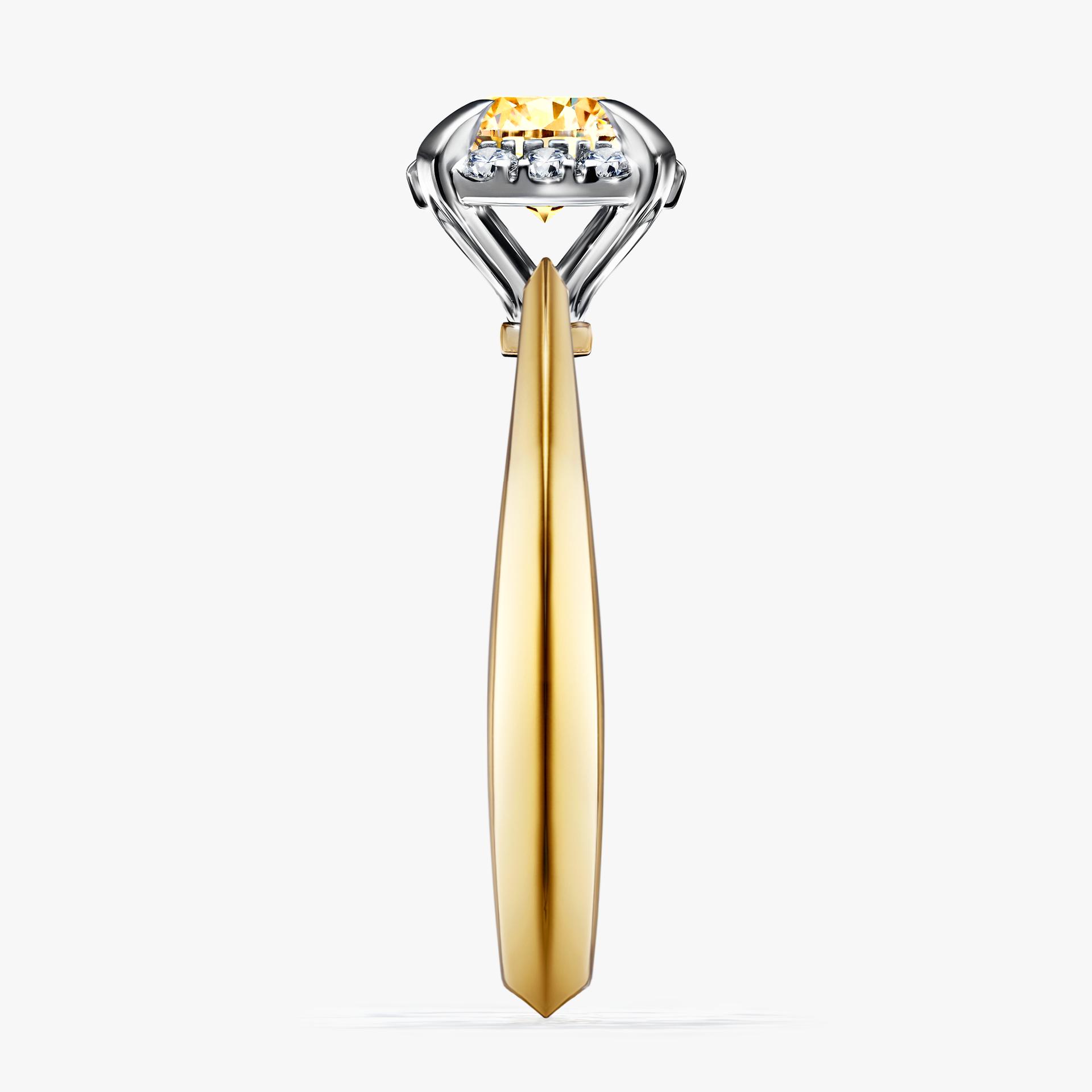 Pierścionek zaręczynowy My Beauty z żółtego złota z żółtym diamentem 0,98ct