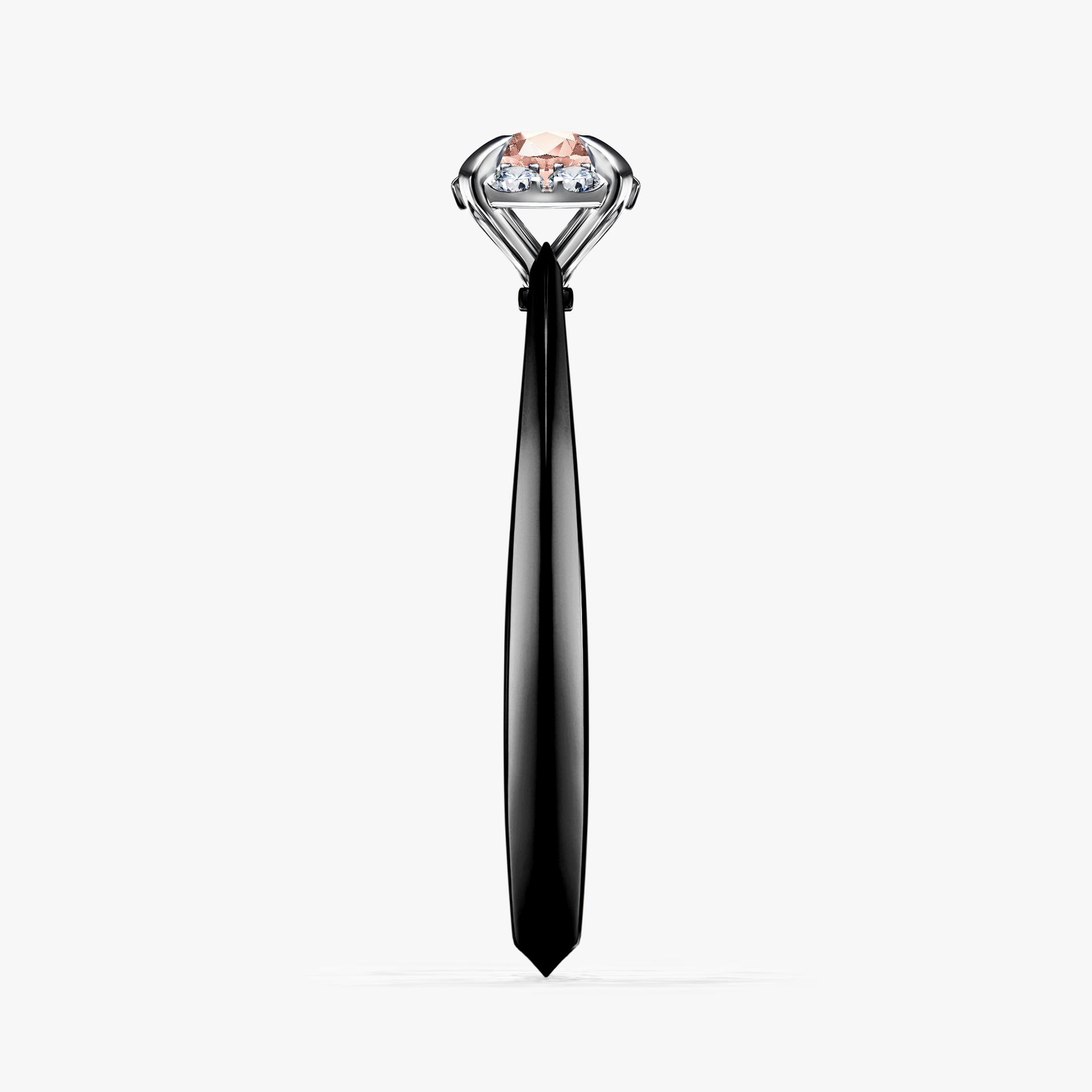 Pierscionek zareczynowy z morganitem 014 CT z czarnego zlota my beauty 03