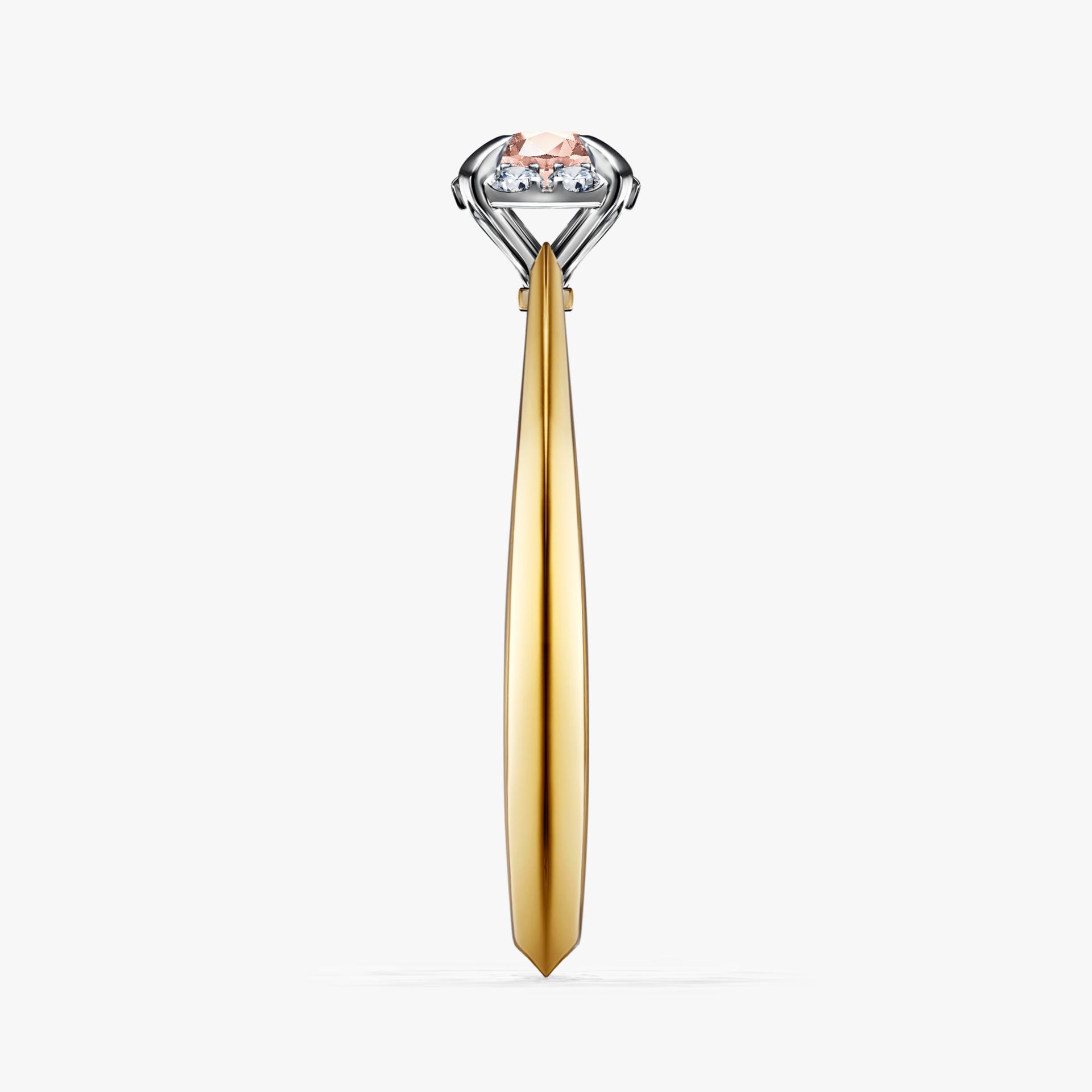 Pierscionek zareczynowy z morganitem 014 CT z zoltego zlota my beauty 03