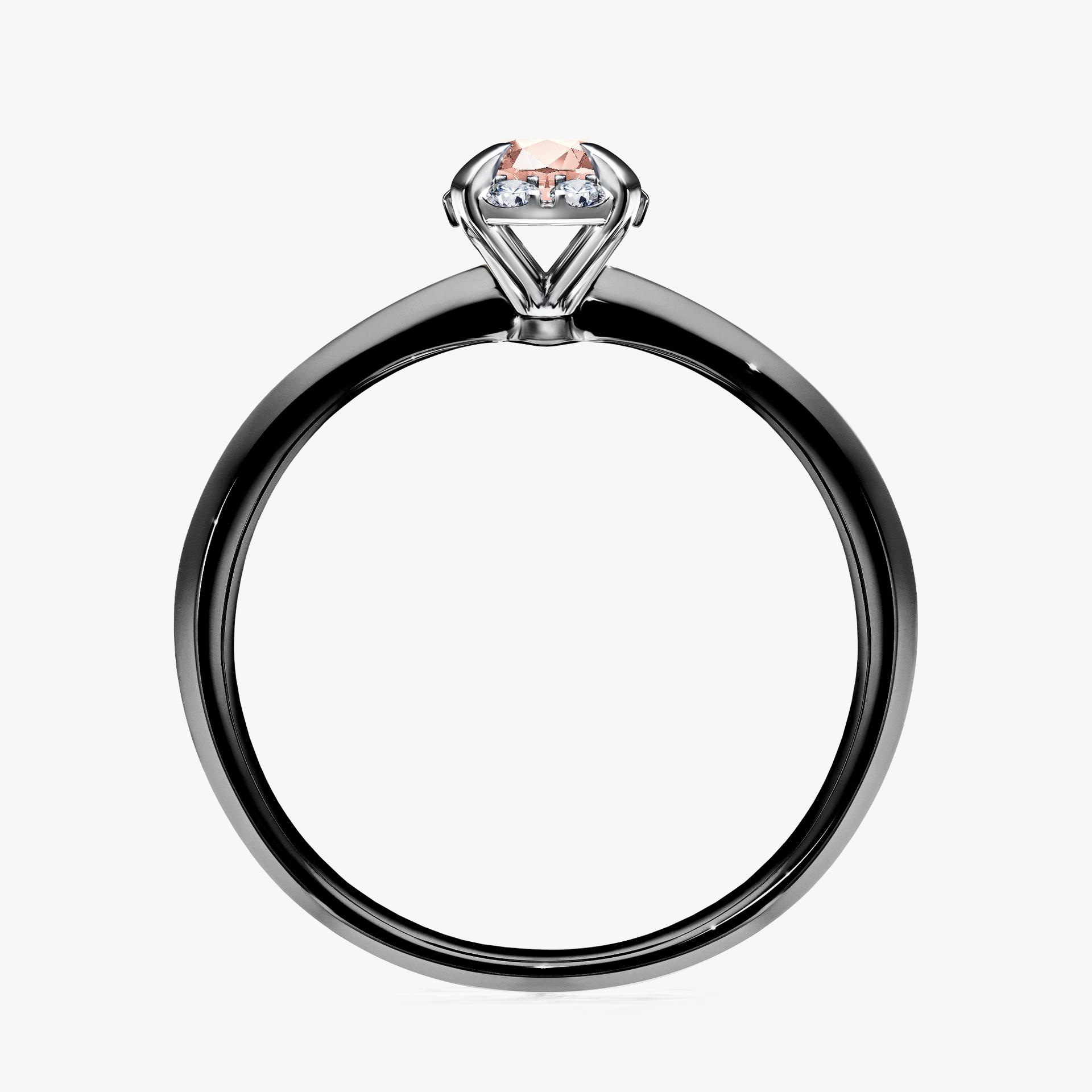 Pierscionek zareczynowy z morganitem 033 CT z czarnego zlota my beauty 02