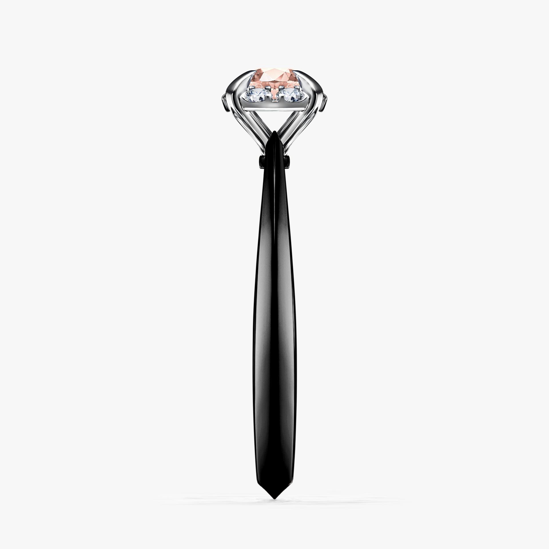 Pierscionek zareczynowy z morganitem 033 CT z czarnego zlota my beauty 03