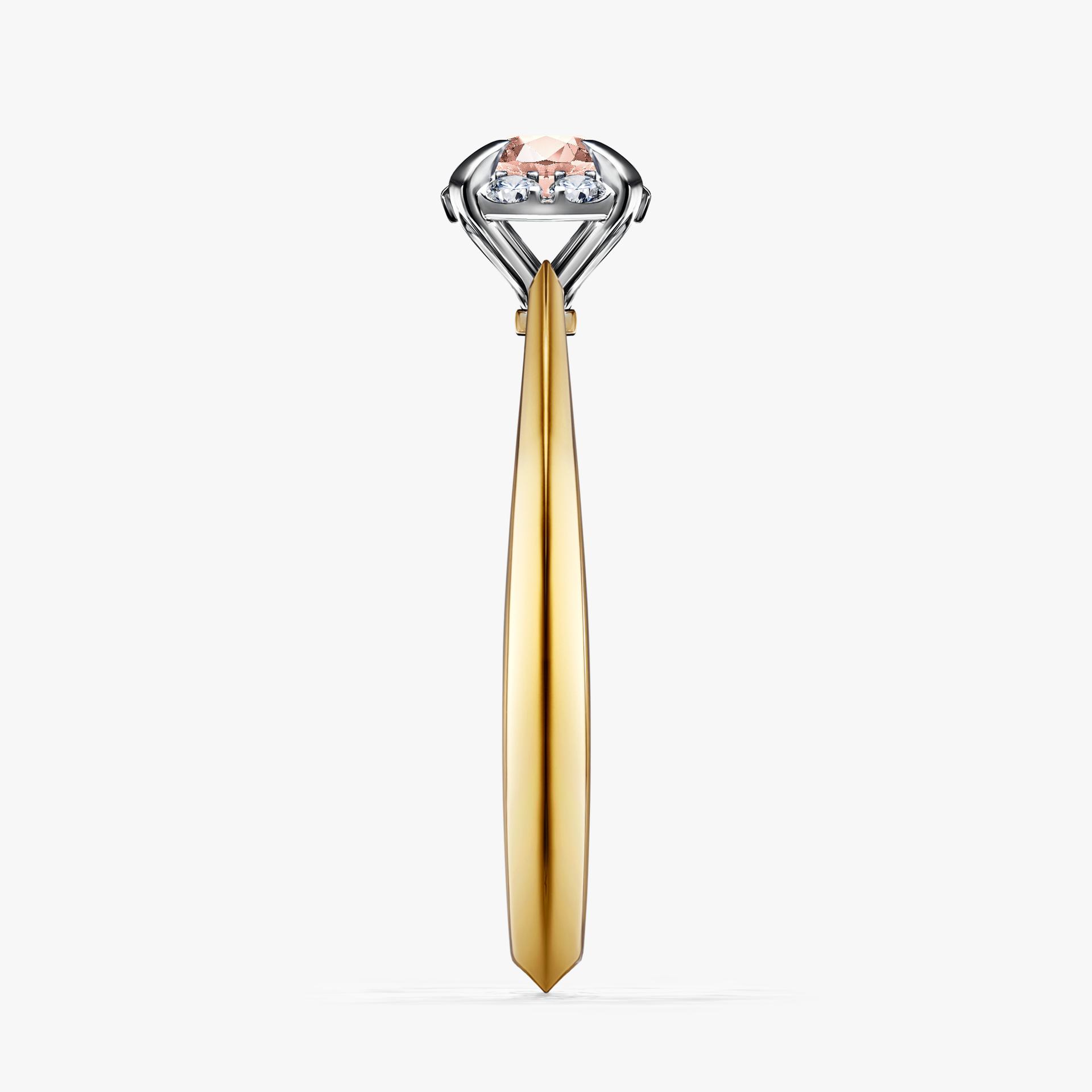 Pierscionek zareczynowy z morganitem 033 CT z zoltego zlota my beauty 03