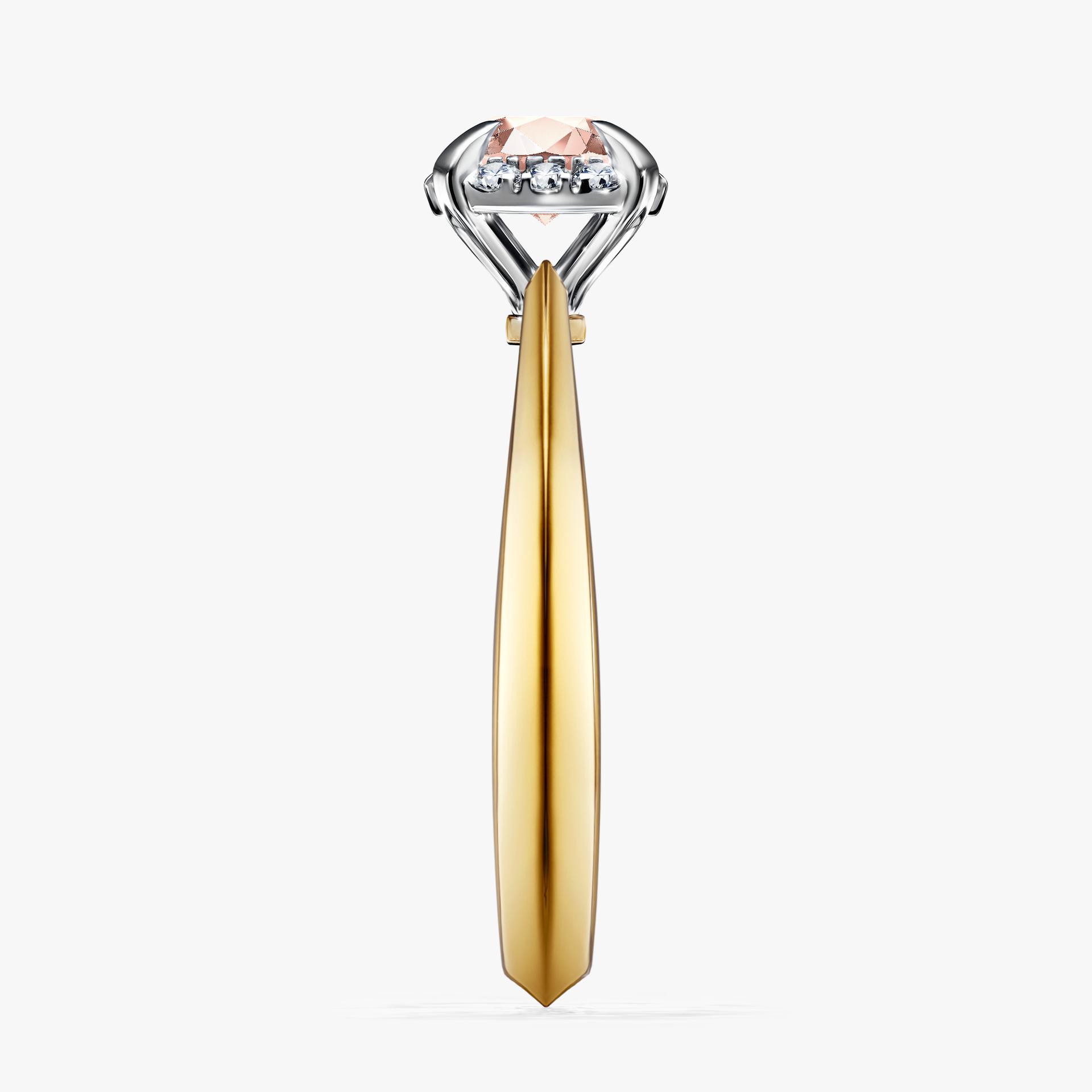 Pierscionek zareczynowy z morganitem 062 CT z zoltego zlota my beauty 03
