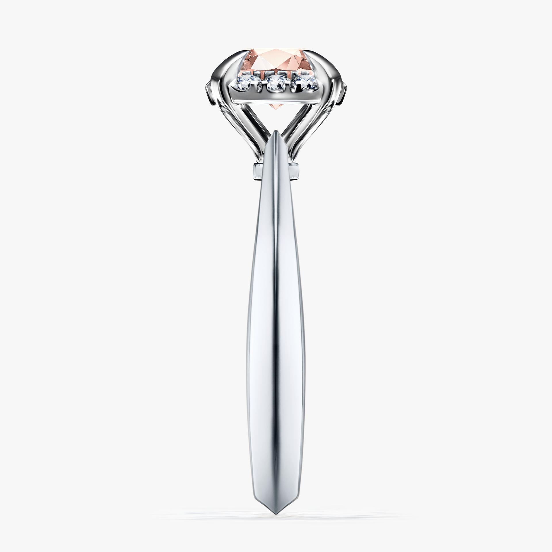 Pierscionek zareczynowy z morganitem 098 CT z bialego zlota my beauty 03