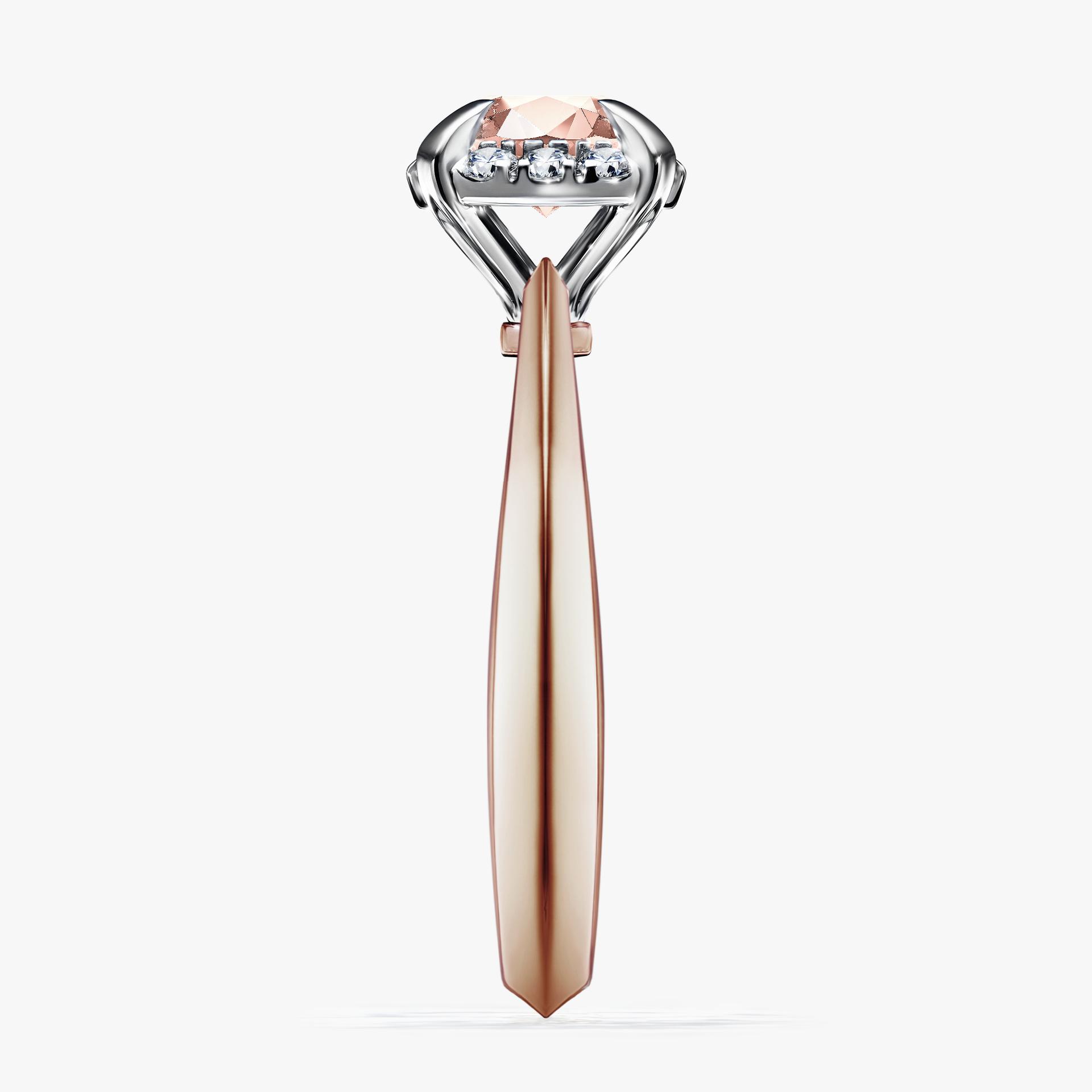 Pierscionek zareczynowy z morganitem 098 CT z rozowego zlota my beauty 03