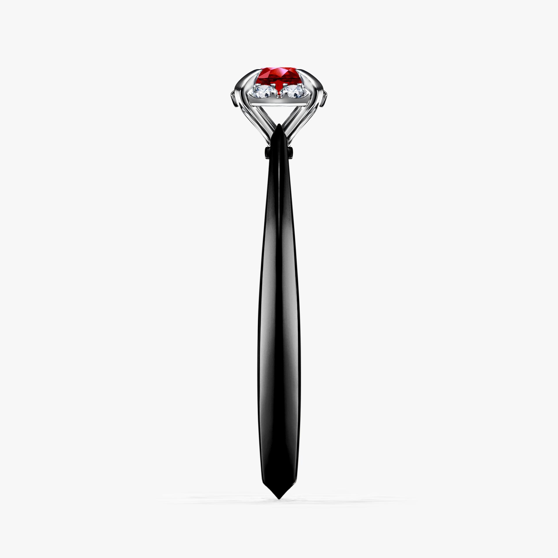 Pierscionek zareczynowy z rubinem 014 CT z czarnego zlota my beauty 03