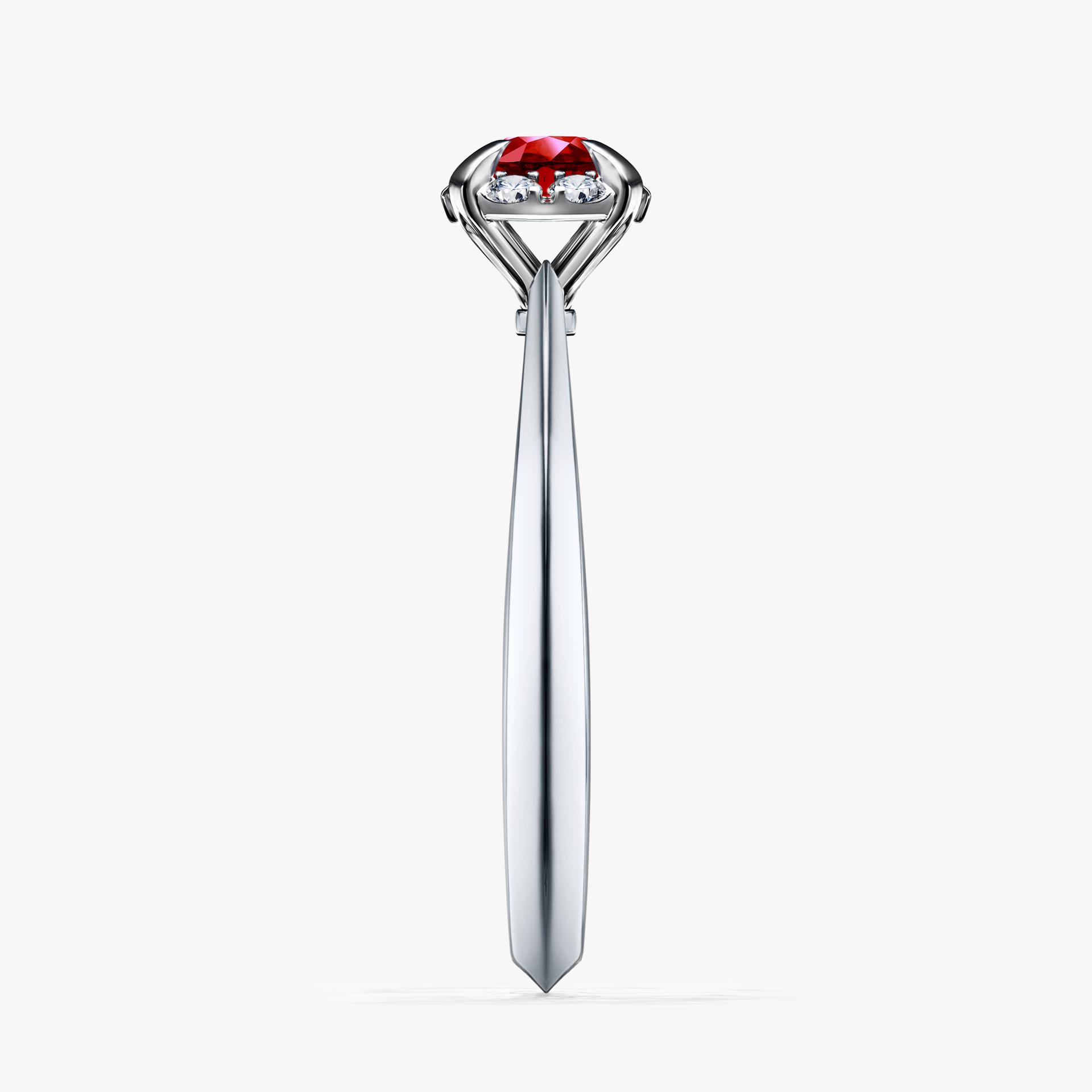 Pierscionek zareczynowy z rubinem 033 CT z bialego zlota my beauty 03