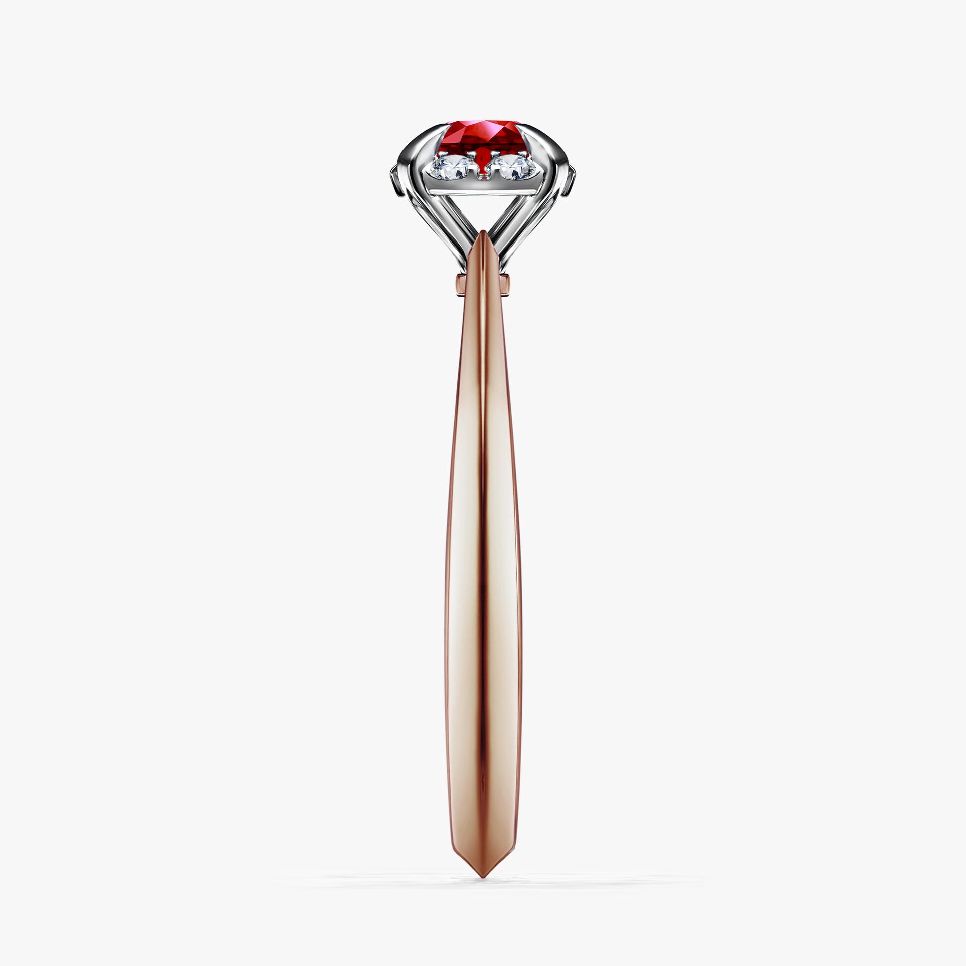 Pierscionek zareczynowy z rubinem 033 CT z rozowego zlota my beauty 03
