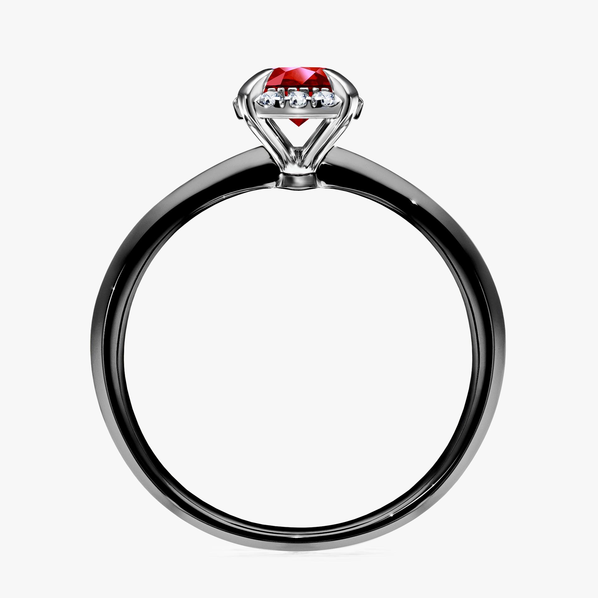 Pierscionek zareczynowy z rubinem 062 CT z czarnego zlota my beauty 02
