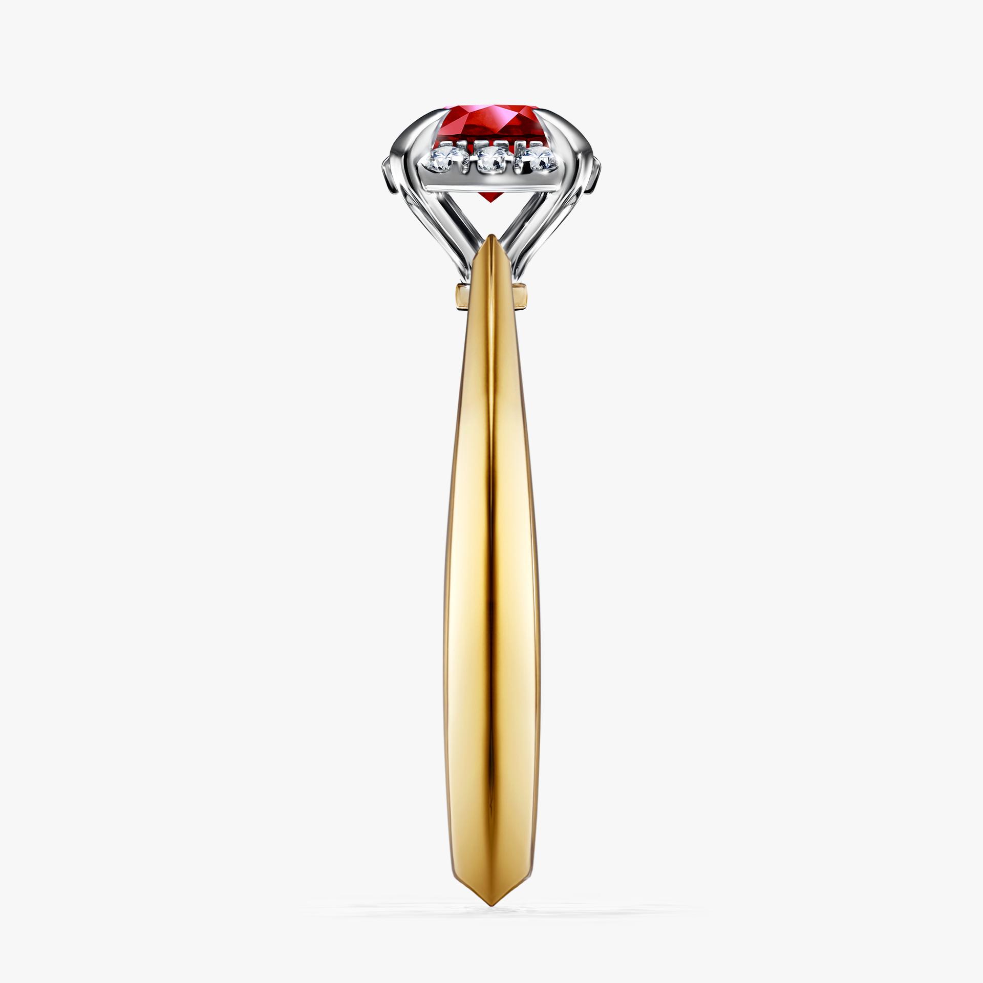 Pierscionek zareczynowy z rubinem 062 CT z zoltego zlota my beauty 03