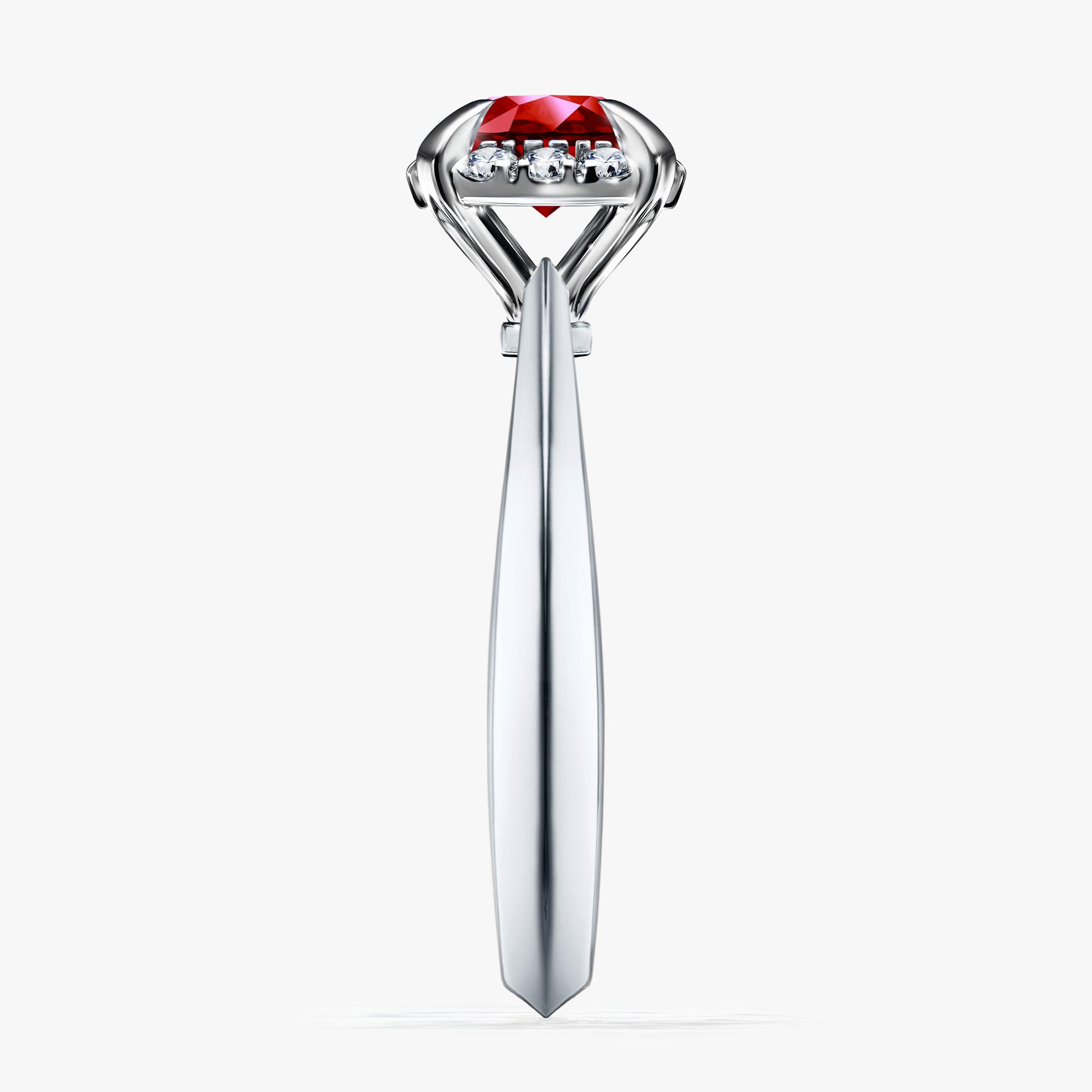 Pierscionek zareczynowy z rubinem 098 CT z bialego zlota my beauty 03