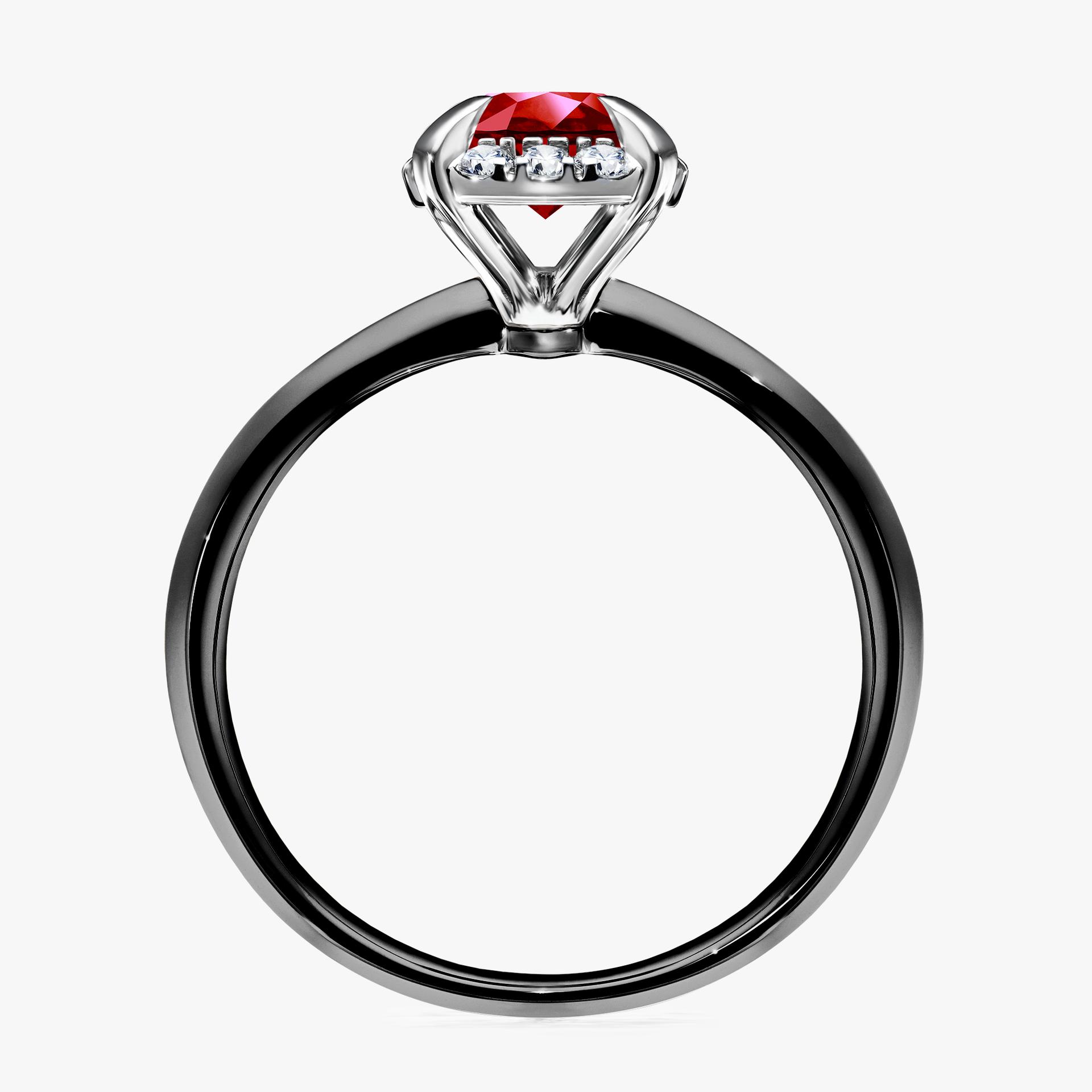 Pierscionek zareczynowy z rubinem 098 CT z czarnego zlota my beauty 02