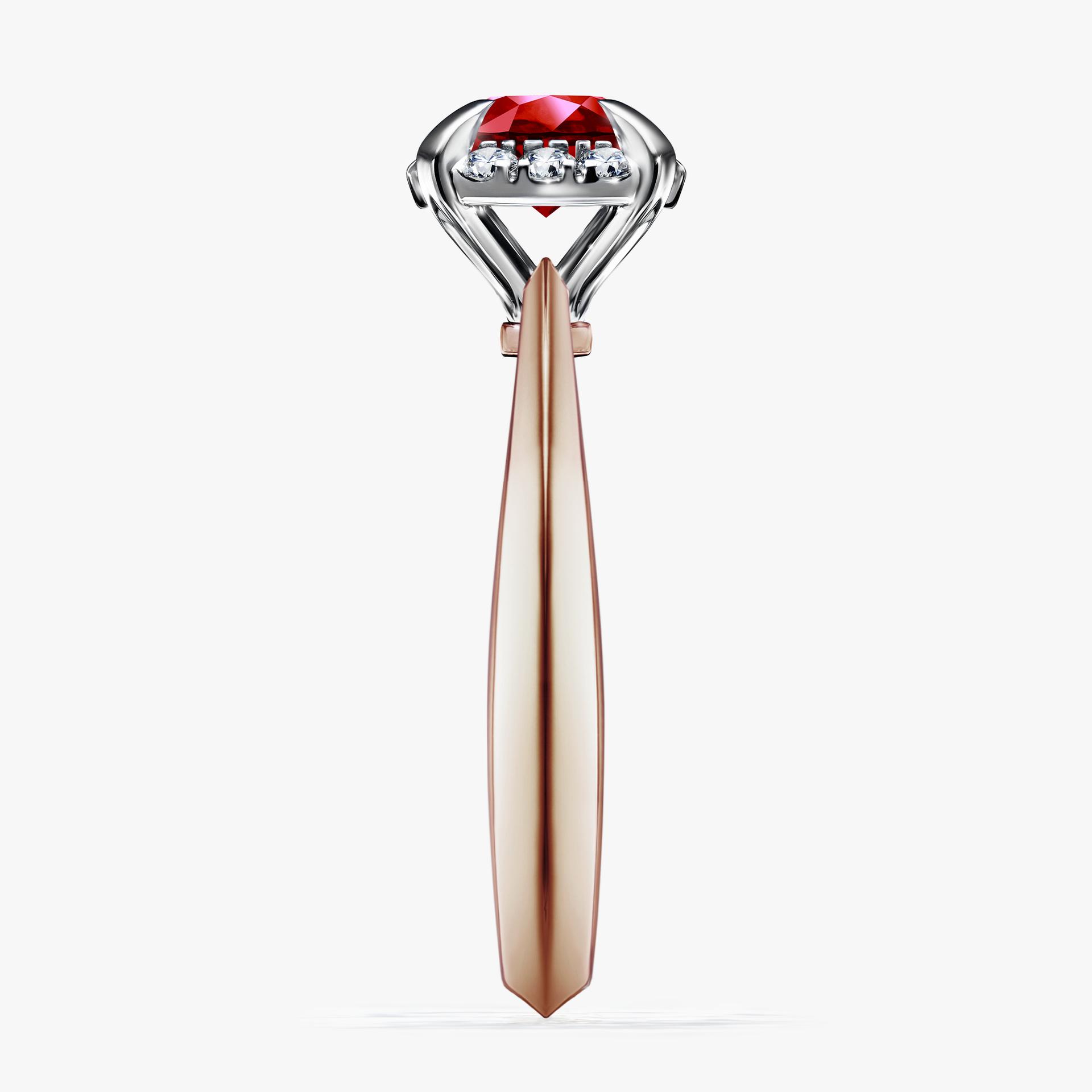Pierscionek zareczynowy z rubinem 098 CT z rozowego zlota my beauty 03