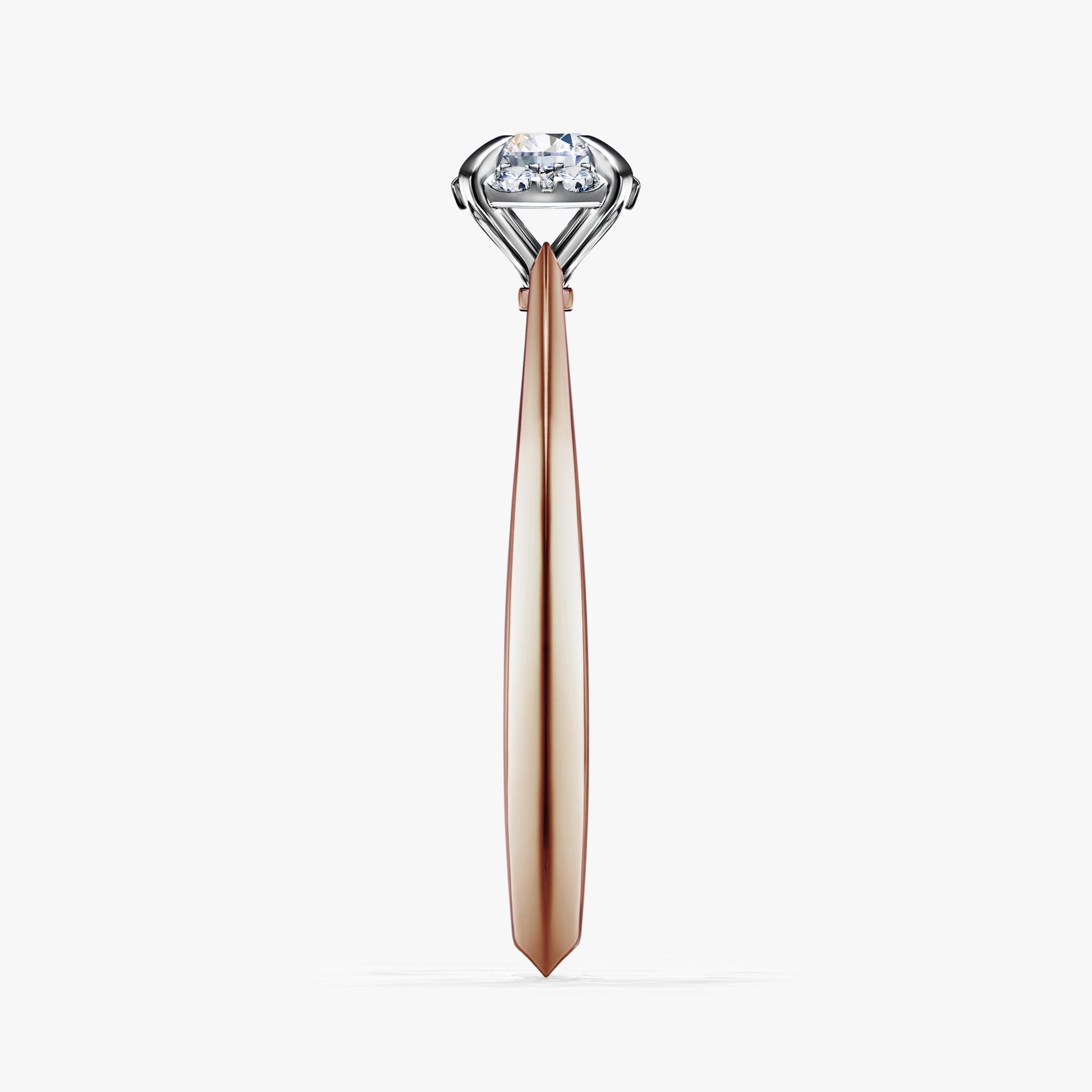 Pierscionek zareczynowy z szafirem bialym 014 CT z rozowego zlota my beauty 03