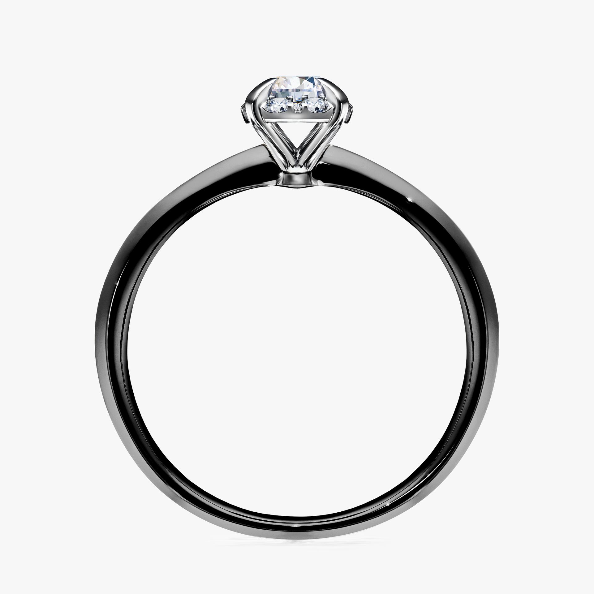 Pierscionek zareczynowy z szafirem bialym 033 CT z czarnego zlota my beauty 02