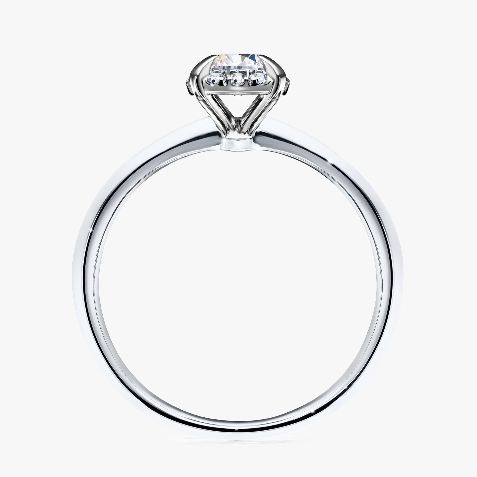 Pierścionek zaręczynowy My Beauty z białego złota z szafirem białym 0,62ct