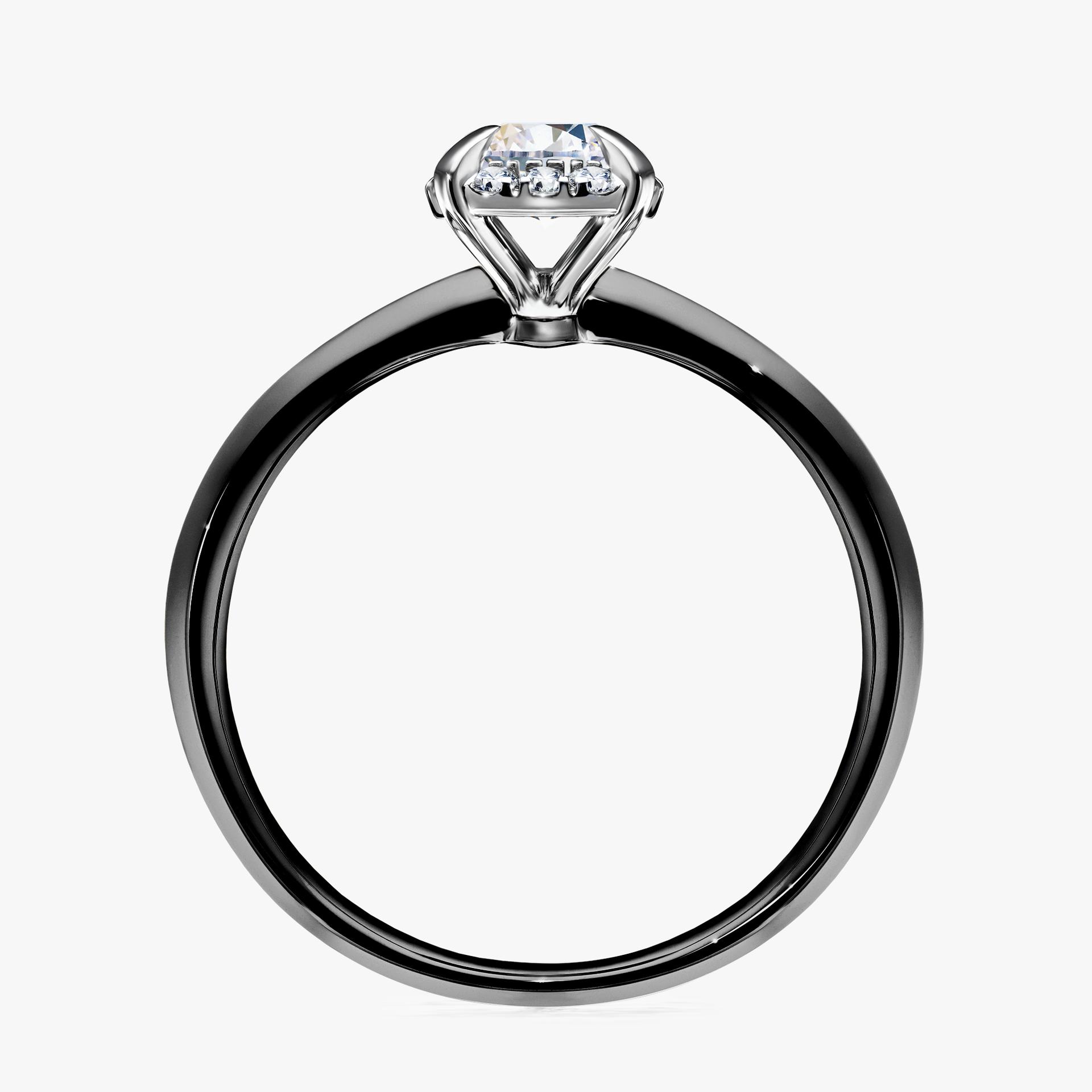 Pierscionek zareczynowy z szafirem bialym 062 CT z czarnego zlota my beauty 02