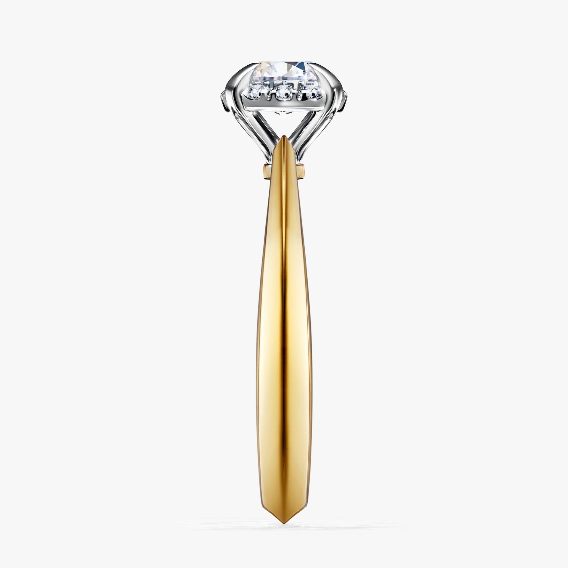 Pierscionek zareczynowy z szafirem bialym 062 CT z zoltego zlota my beauty 03