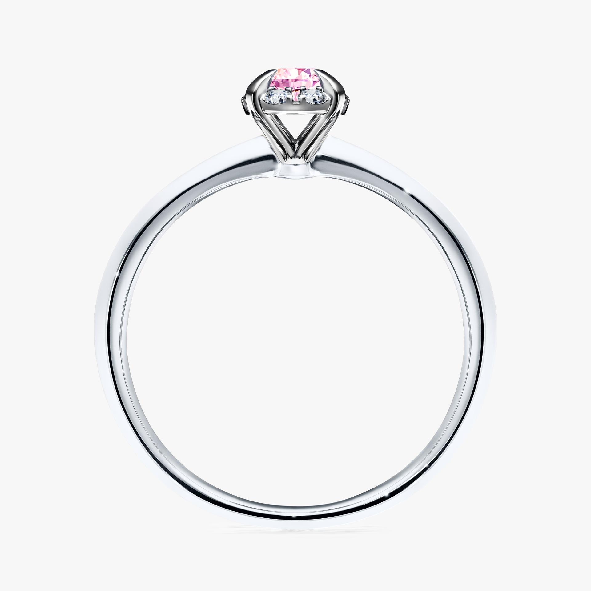 Pierscionek zareczynowy z szafirem rozowym 014 CT z bialego zlota my beauty 02
