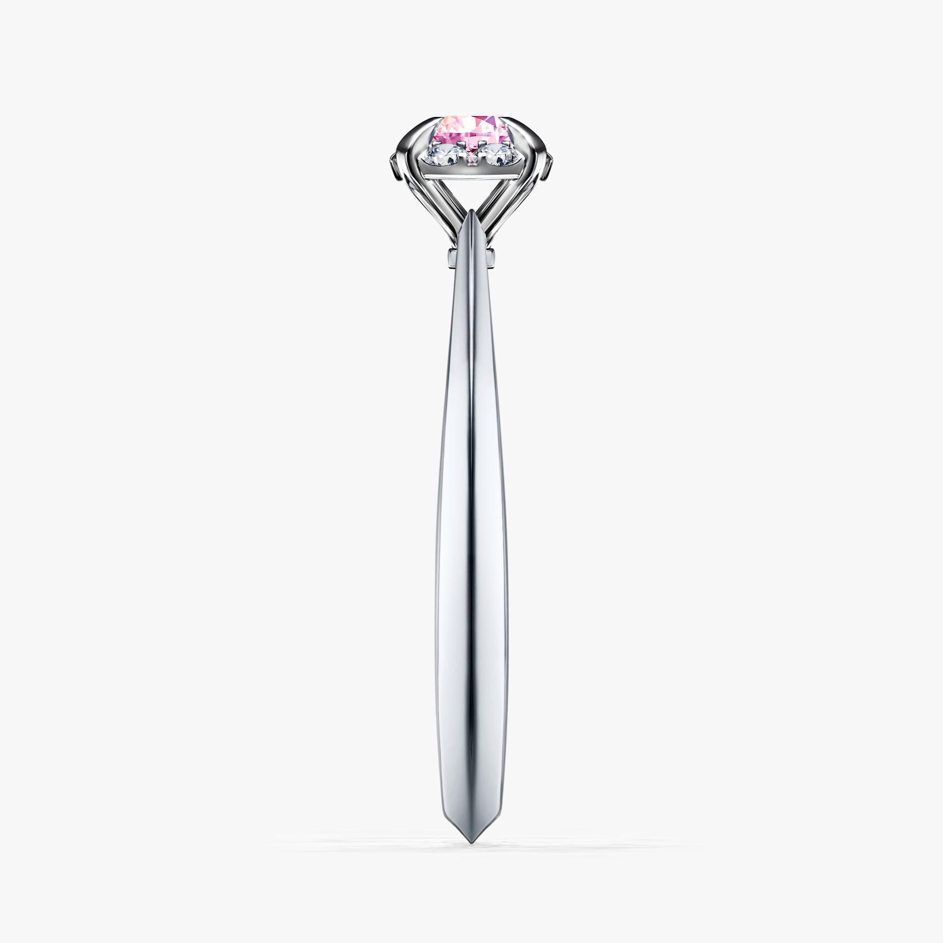 Pierscionek zareczynowy z szafirem rozowym 014 CT z bialego zlota my beauty 03