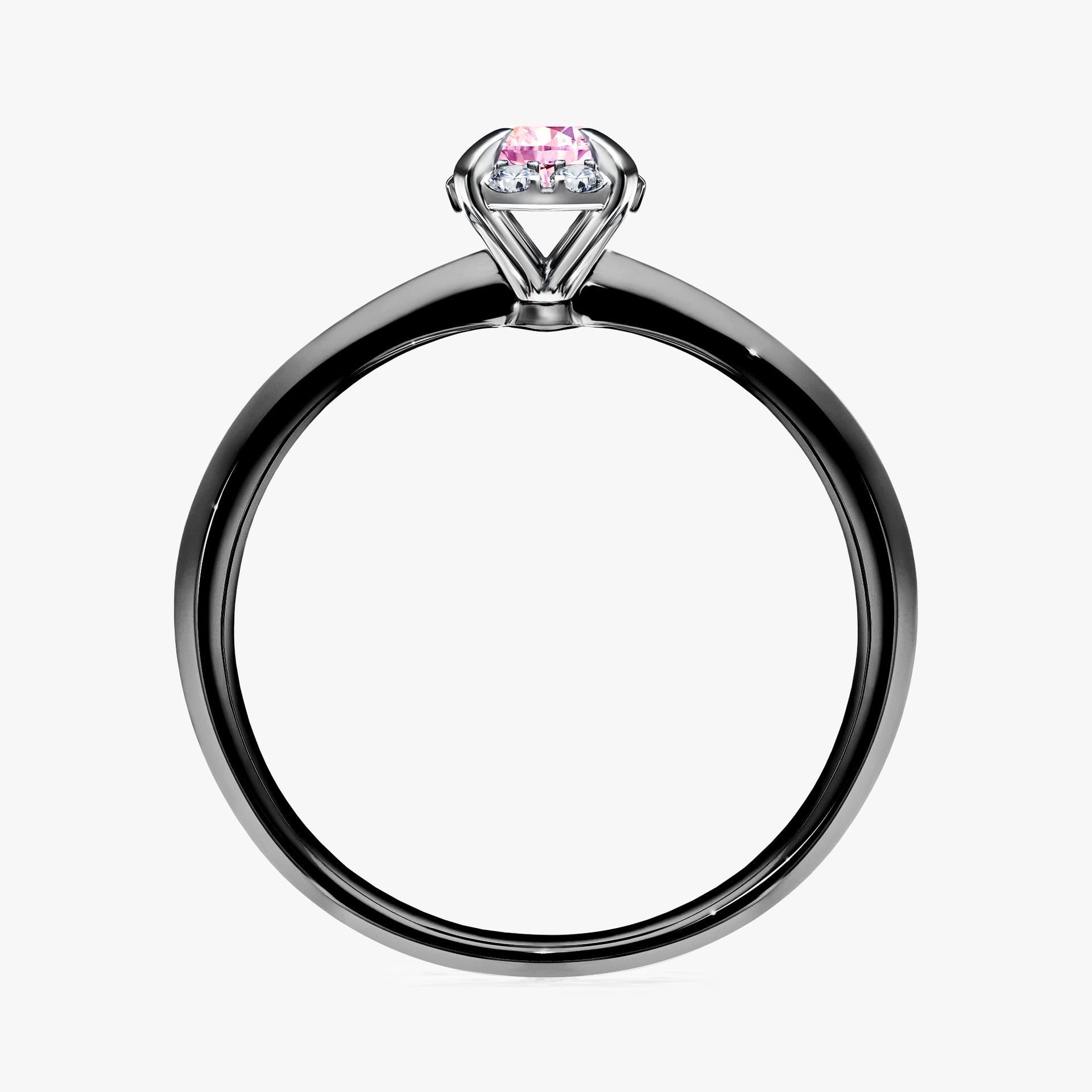 Pierscionek zareczynowy z szafirem rozowym 014 CT z czarnego zlota my beauty 02