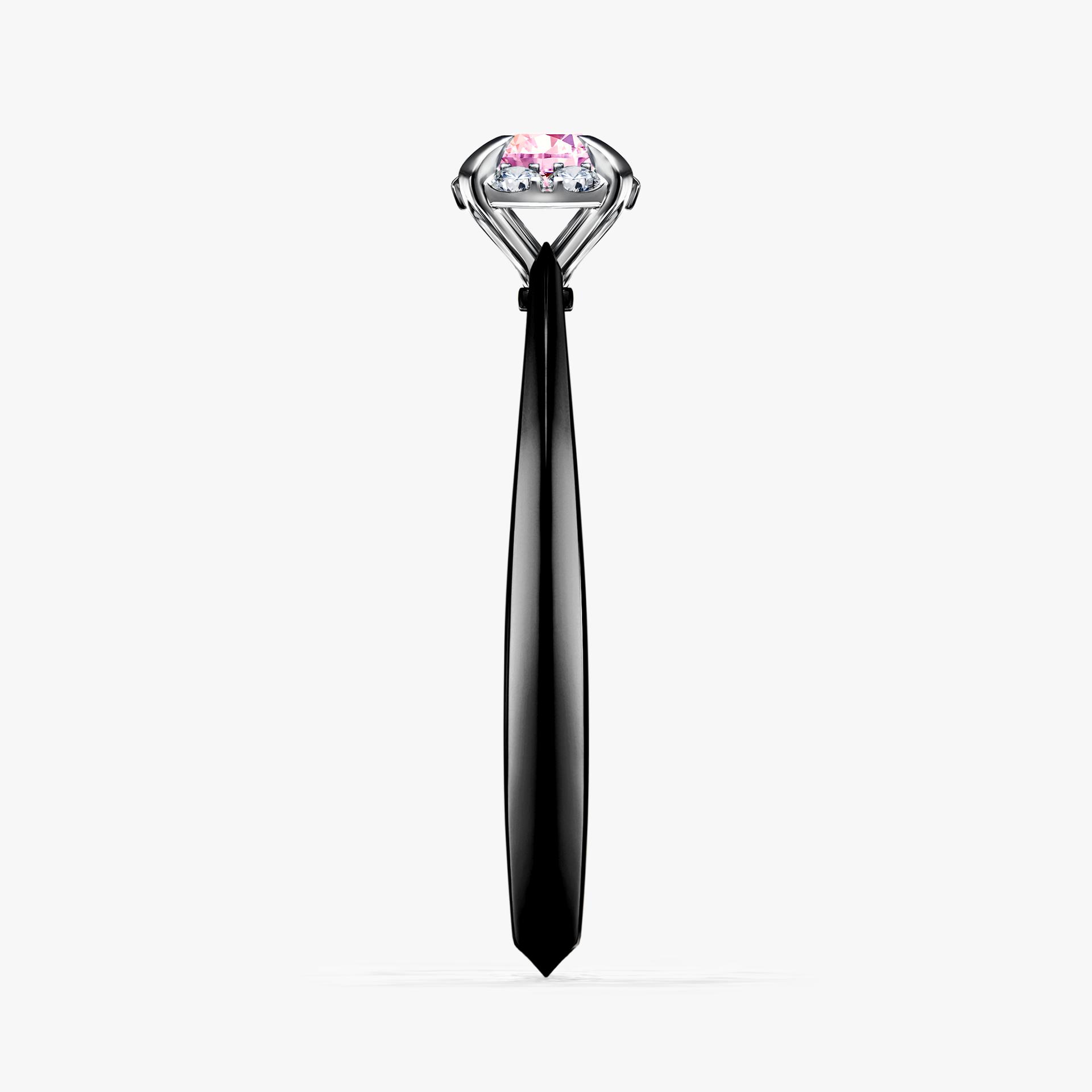 Pierscionek zareczynowy z szafirem rozowym 014 CT z czarnego zlota my beauty 03