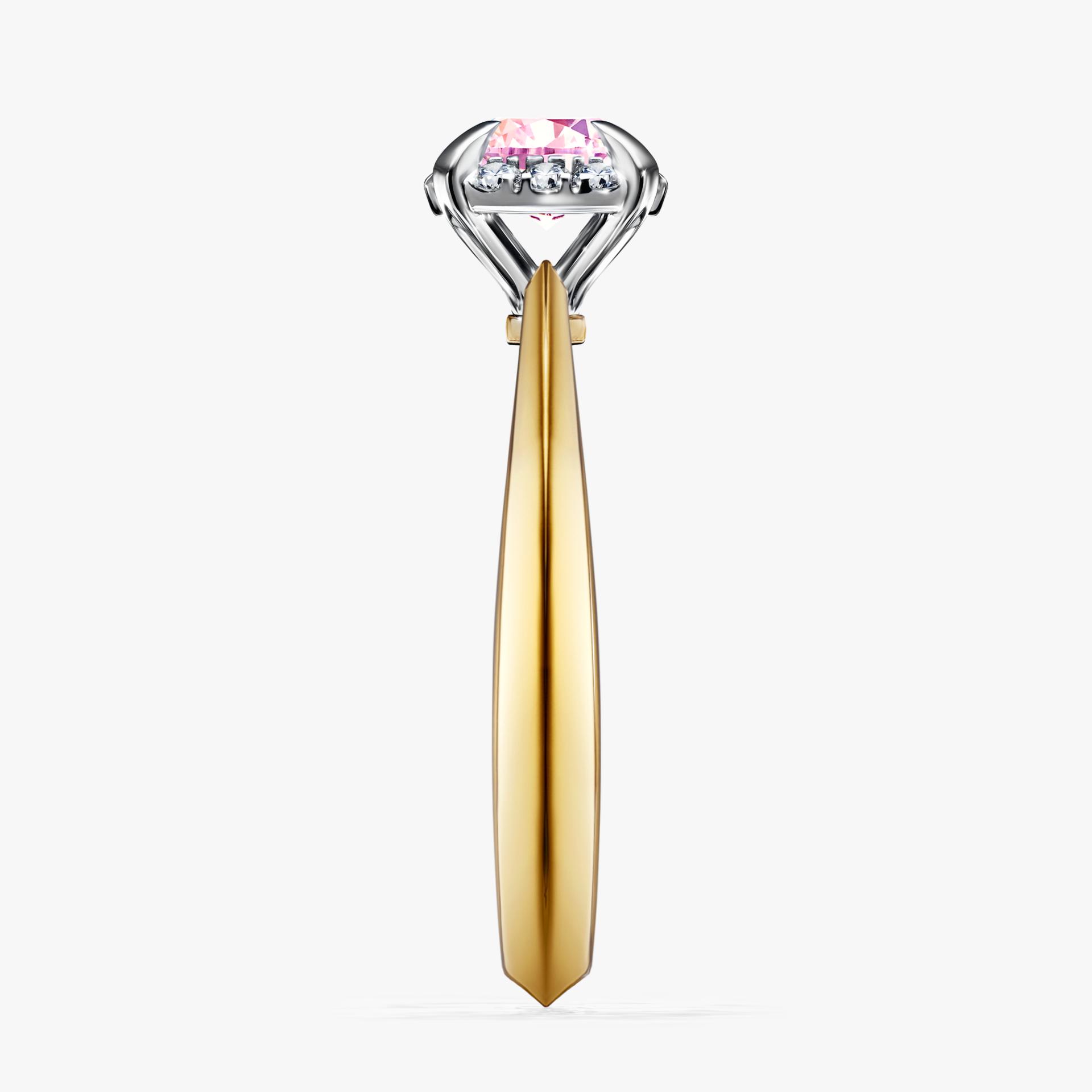 Pierscionek zareczynowy z szafirem rozowym 062 CT z zoltego zlota my beauty 03