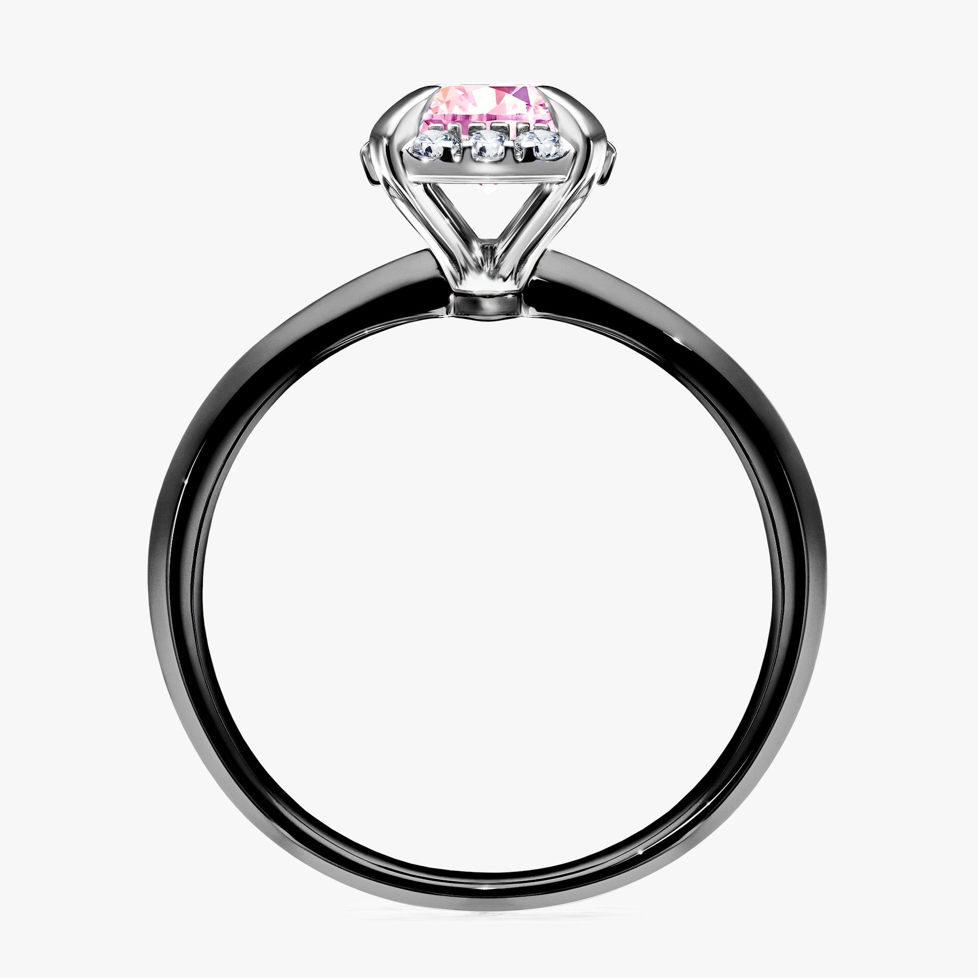 Pierscionek zareczynowy z szafirem rozowym 098 CT z czarnego zlota my beauty 02
