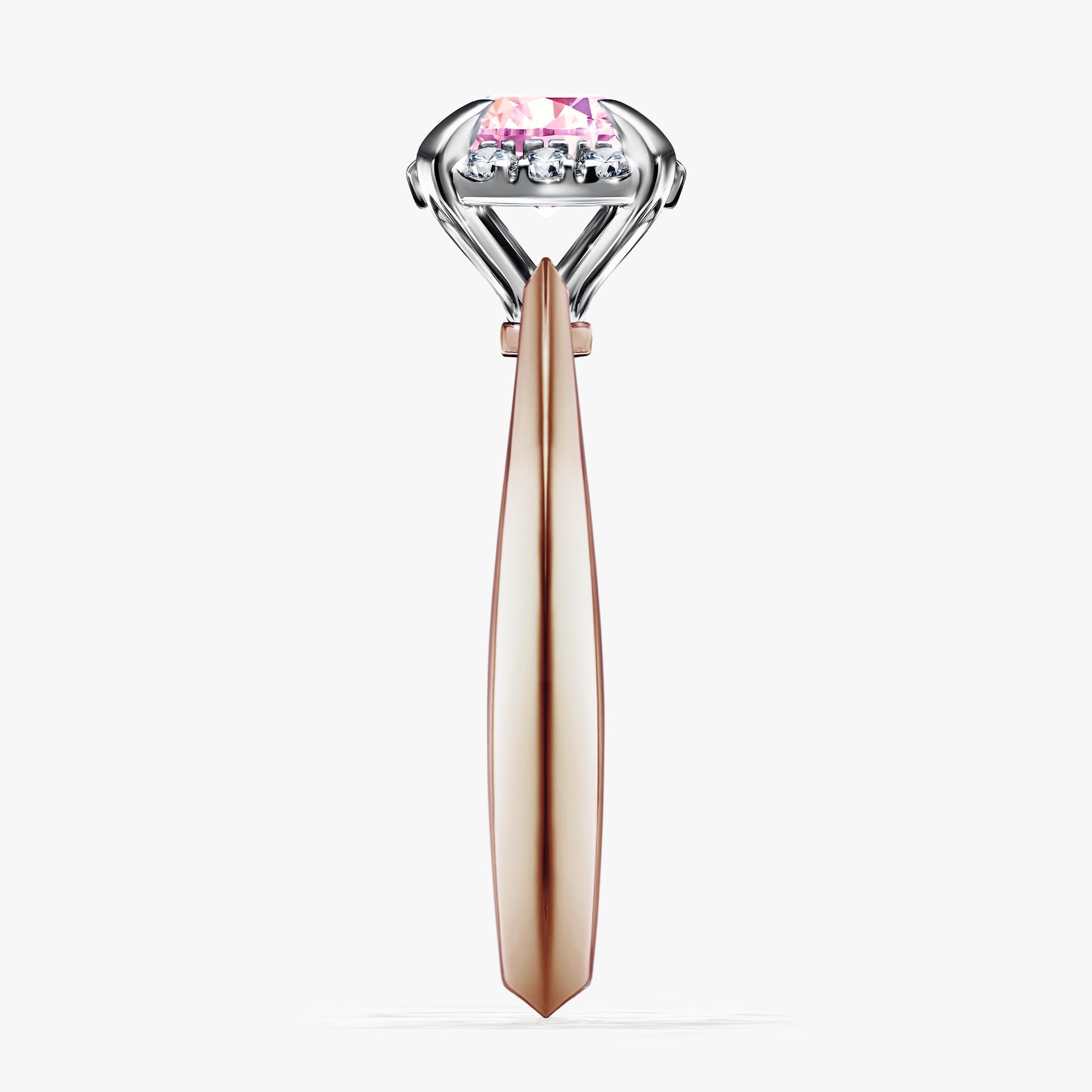 Pierscionek zareczynowy z szafirem rozowym 098 CT z rozowego zlota my beauty 03
