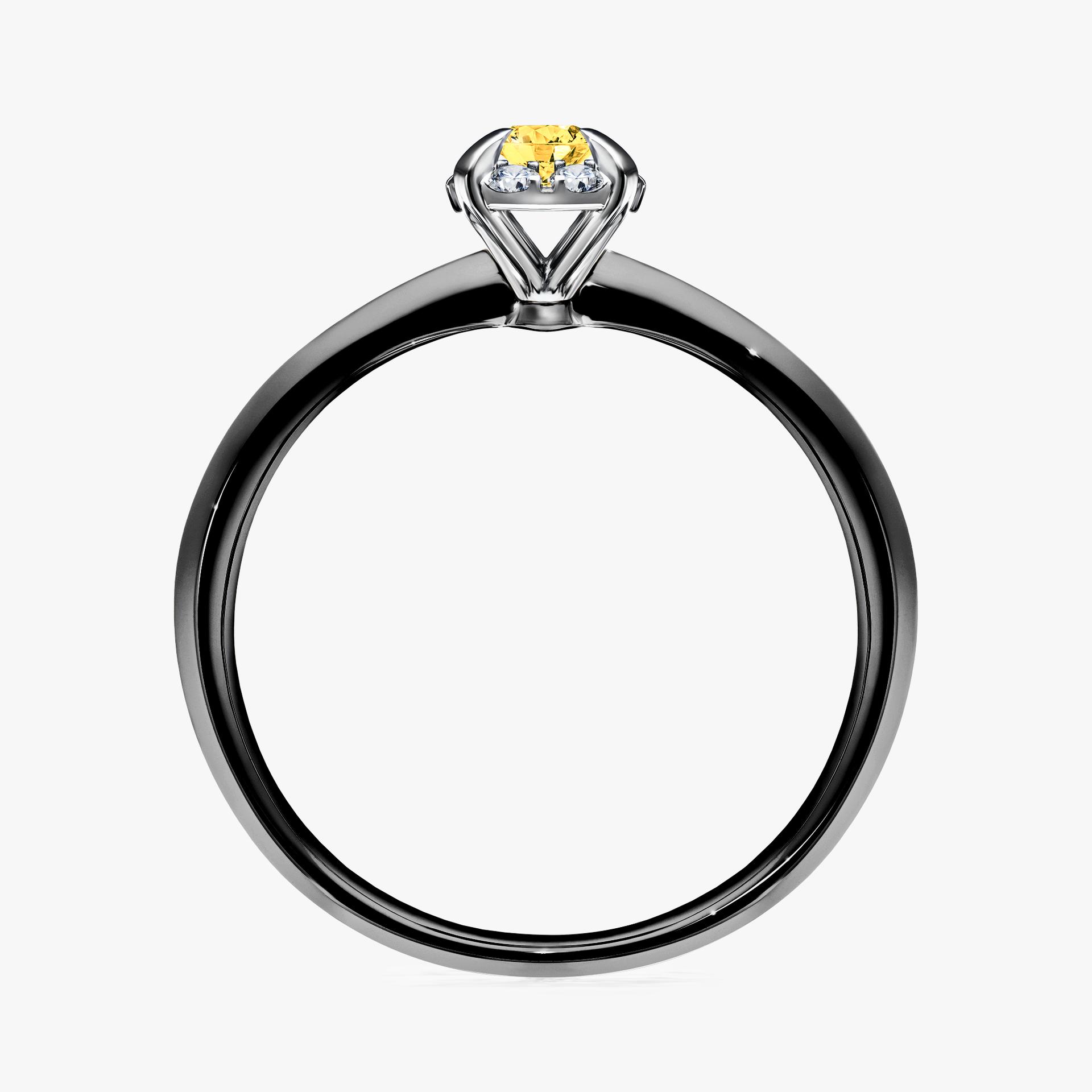 Pierscionek zareczynowy z szafirem zoltym 014 CT z czarnego zlota my beauty 02