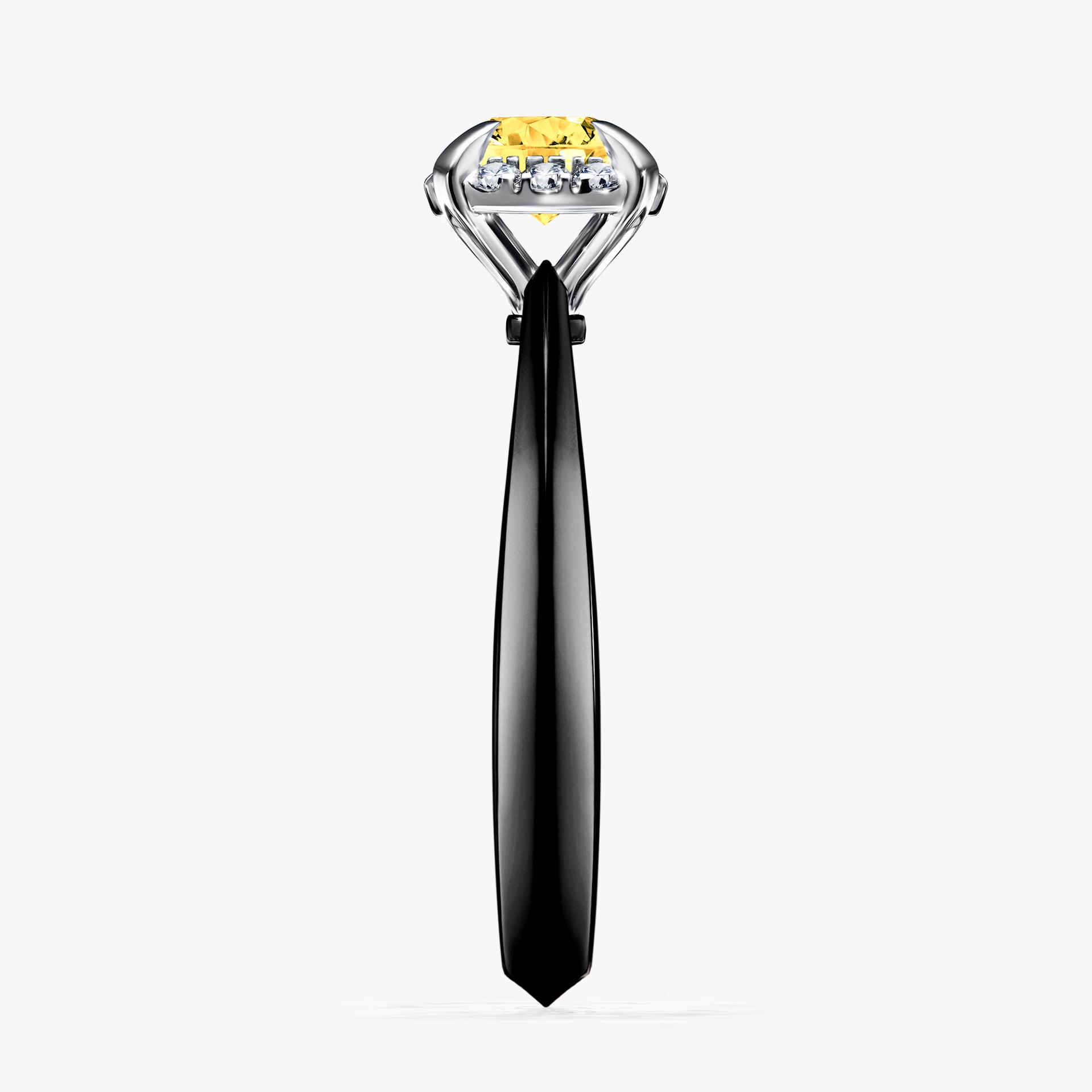 Pierscionek zareczynowy z szafirem zoltym 062 CT z czarnego zlota my beauty 03