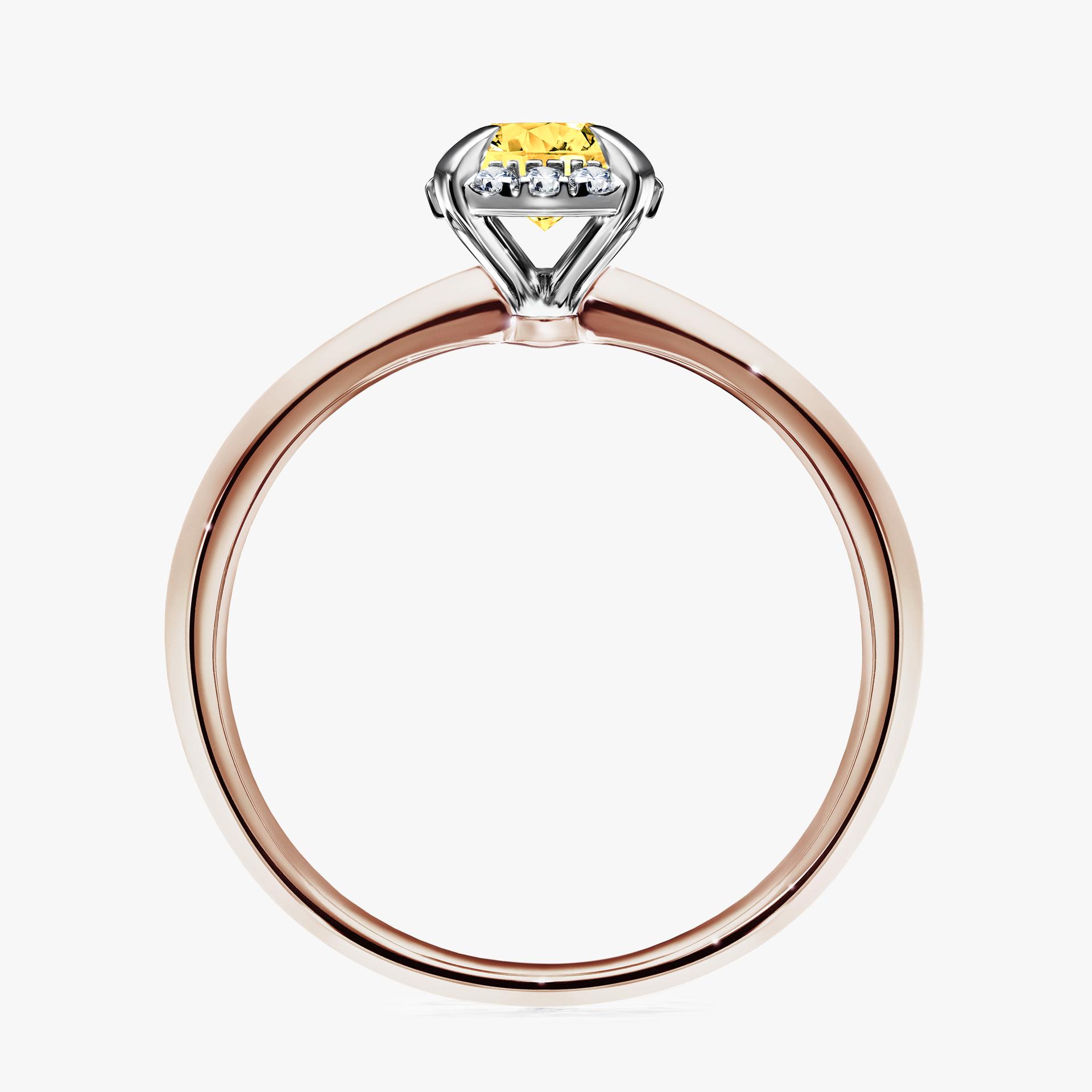 Pierscionek zareczynowy z szafirem zoltym 062 CT z rozowego zlota my beauty 02