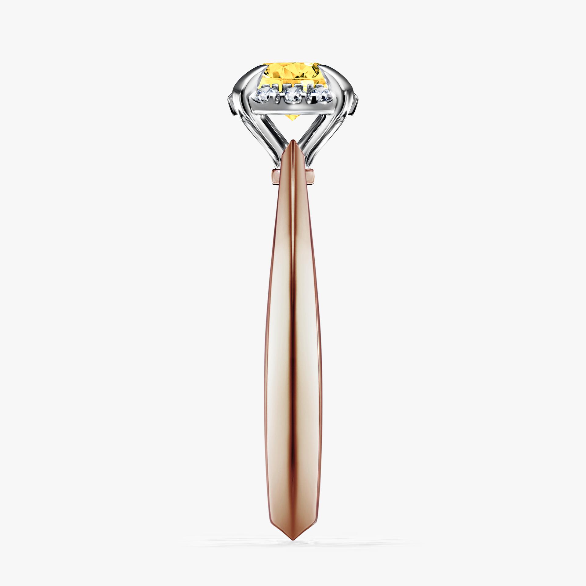Pierscionek zareczynowy z szafirem zoltym 062 CT z rozowego zlota my beauty 03