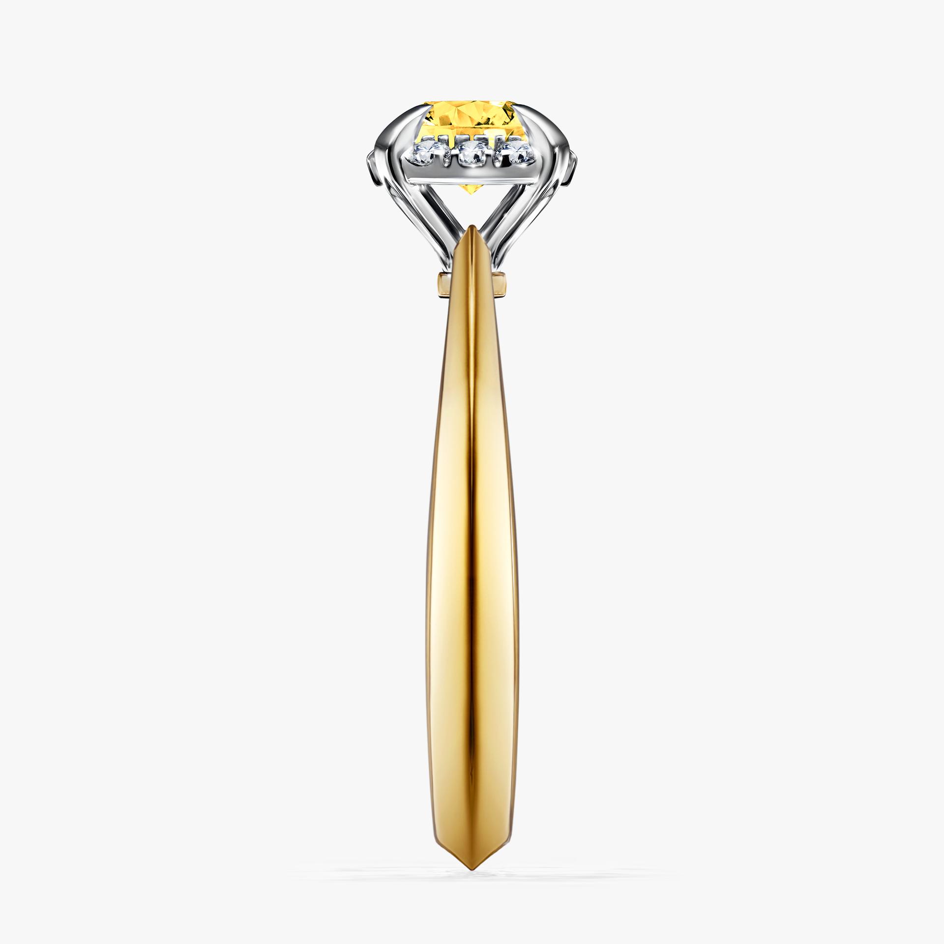 Pierscionek zareczynowy z szafirem zoltym 062 CT z zoltego zlota my beauty 03