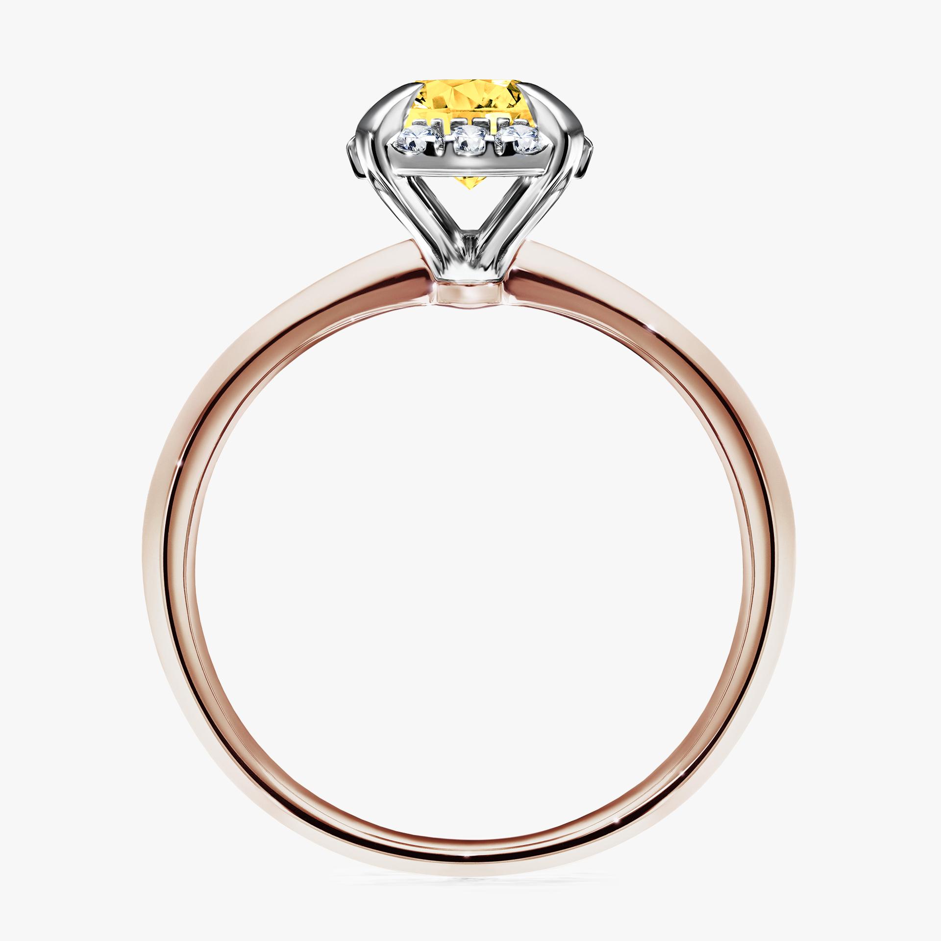 Pierscionek zareczynowy z szafirem zoltym 098 CT z rozowego zlota my beauty 02