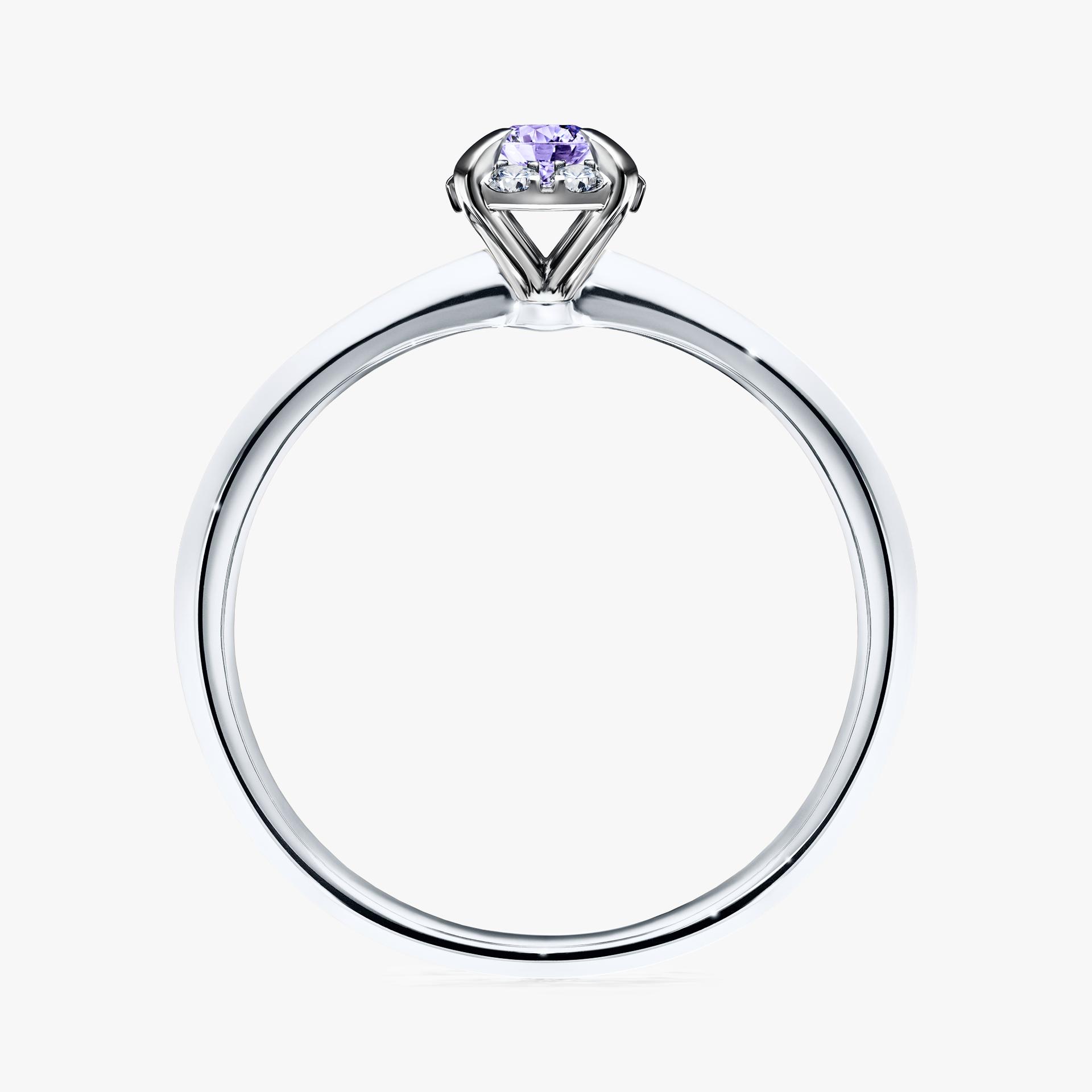 Pierścionek zaręczynowy My Beauty z białego złota z tanzanitem 0,14ct