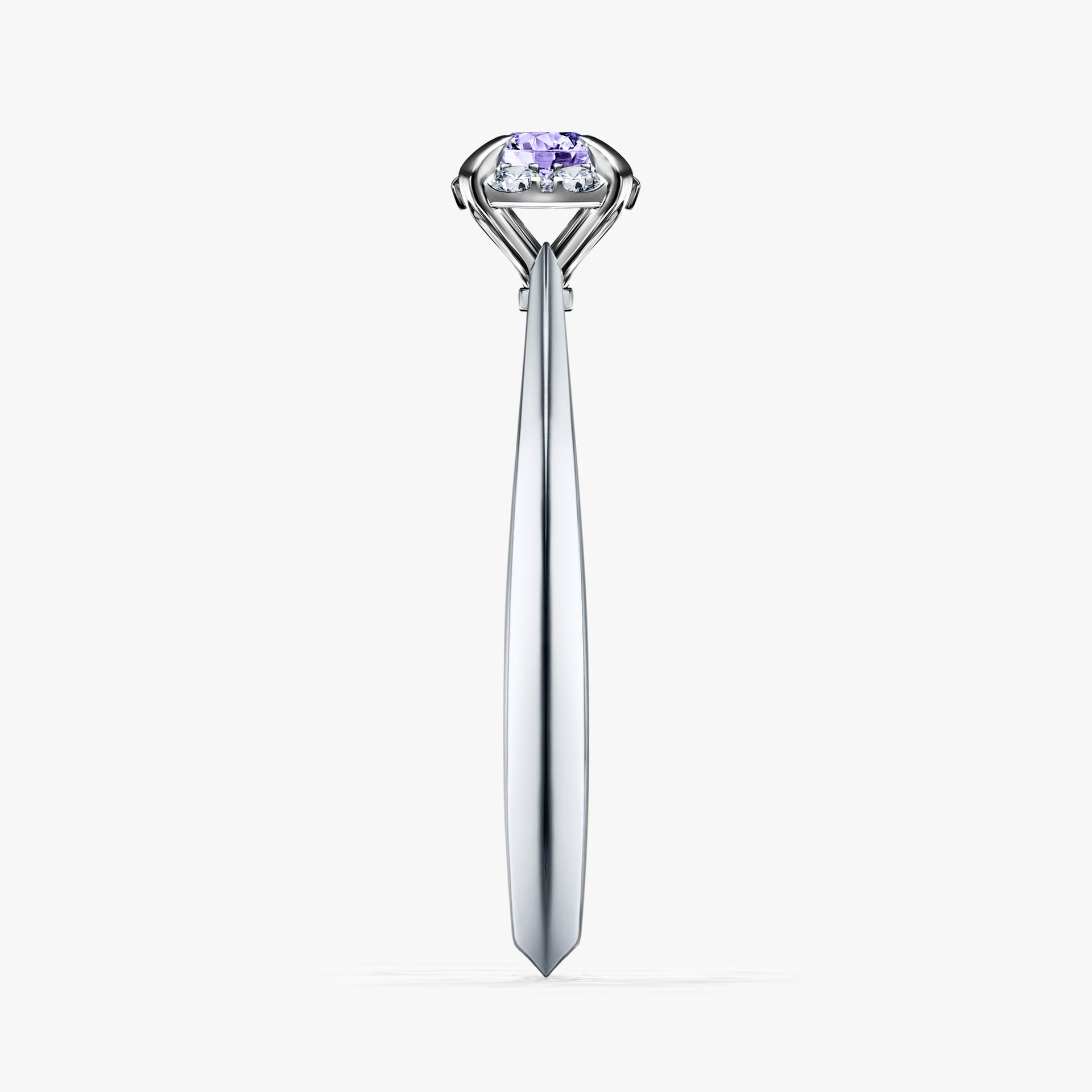 Pierścionek zaręczynowy My Beauty z białego złota z tanzanitem 0,14ct