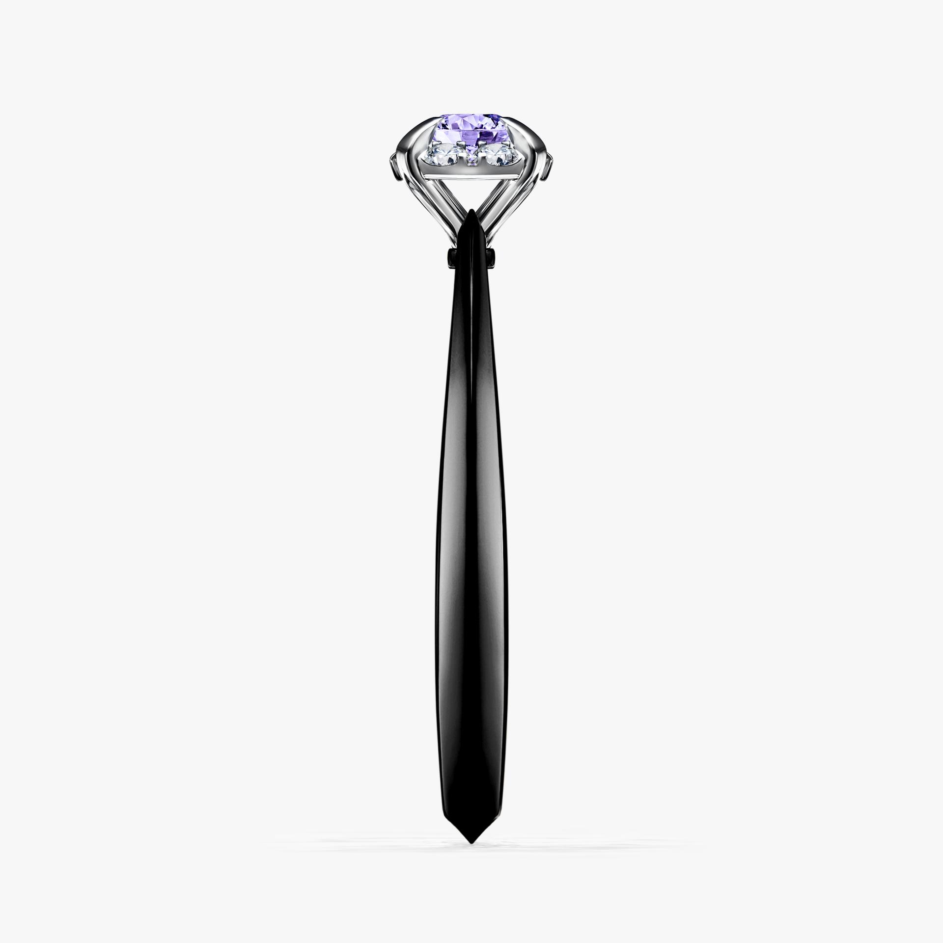Pierscionek zareczynowy z tanzanitem 014 CT z czarnego zlota my beauty 03