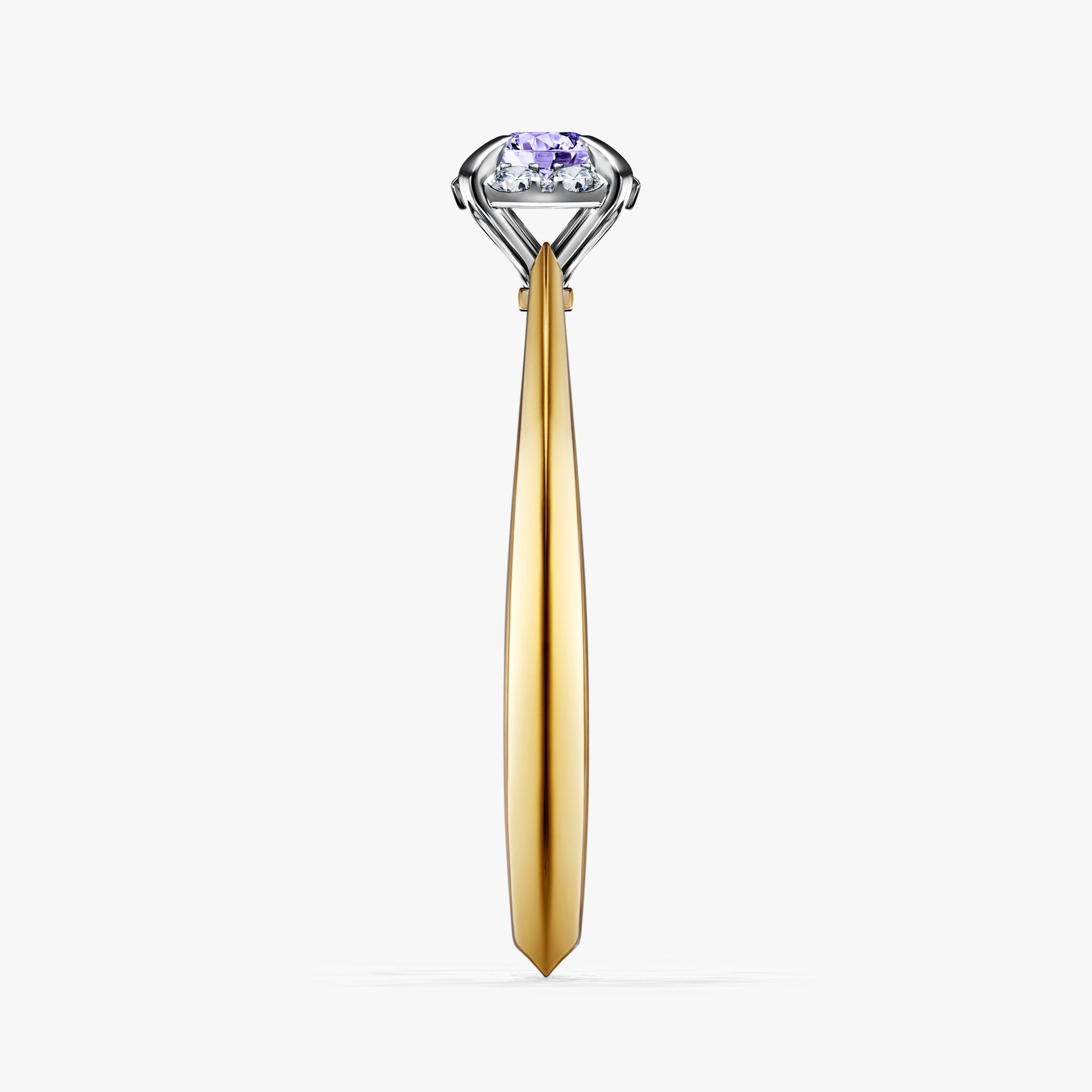 Pierscionek zareczynowy z tanzanitem 014 CT z zoltego zlota my beauty 03