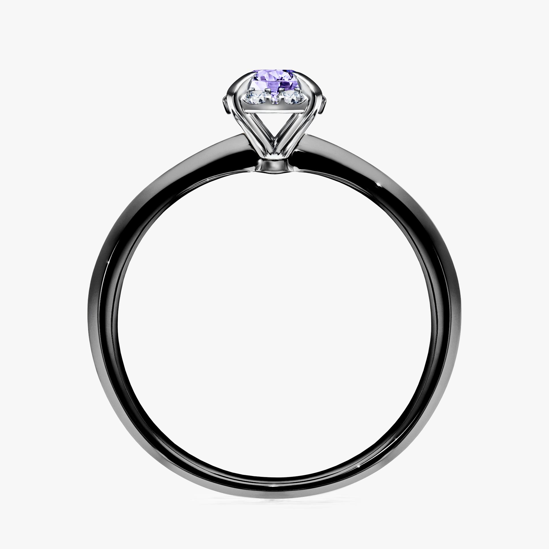 Pierscionek zareczynowy z tanzanitem 033 CT z czarnego zlota my beauty 02