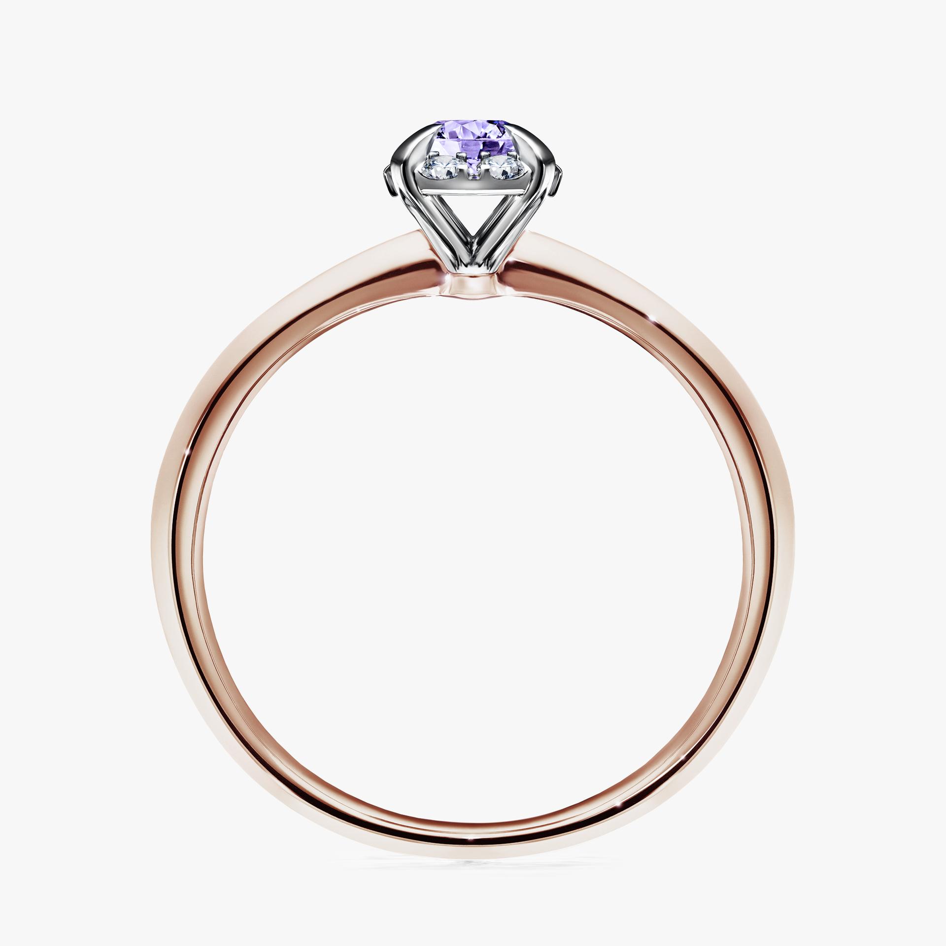 Pierscionek zareczynowy z tanzanitem 033 CT z rozowego zlota my beauty 02