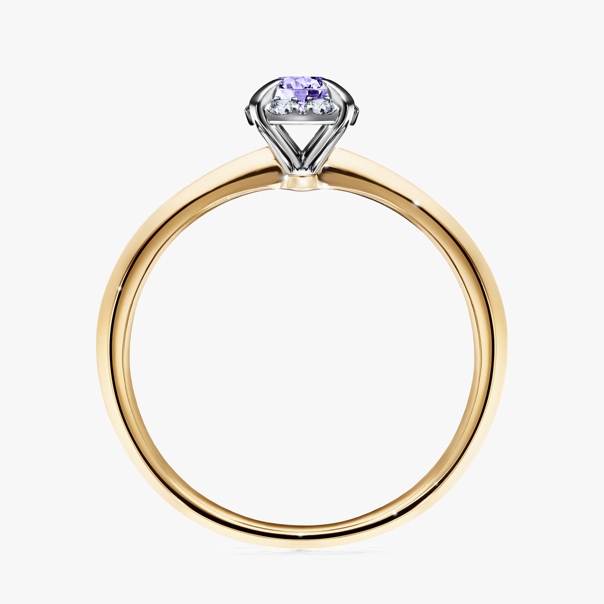 Pierścionek zaręczynowy My Beauty z żółtego złota z tanzanitem 0,33ct