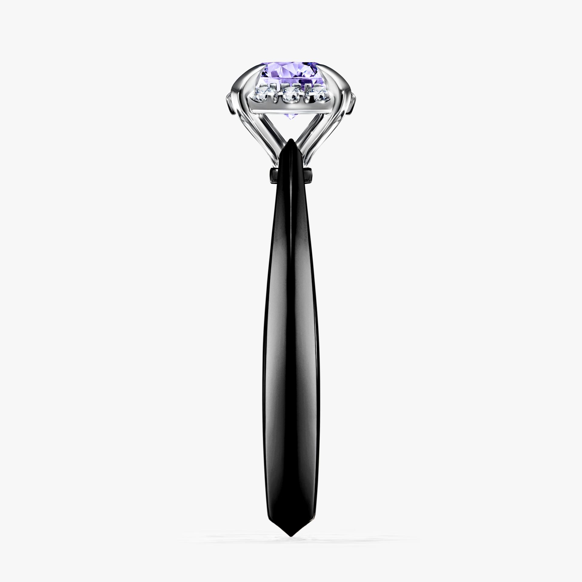Pierscionek zareczynowy z tanzanitem 062 CT z czarnego zlota my beauty 03