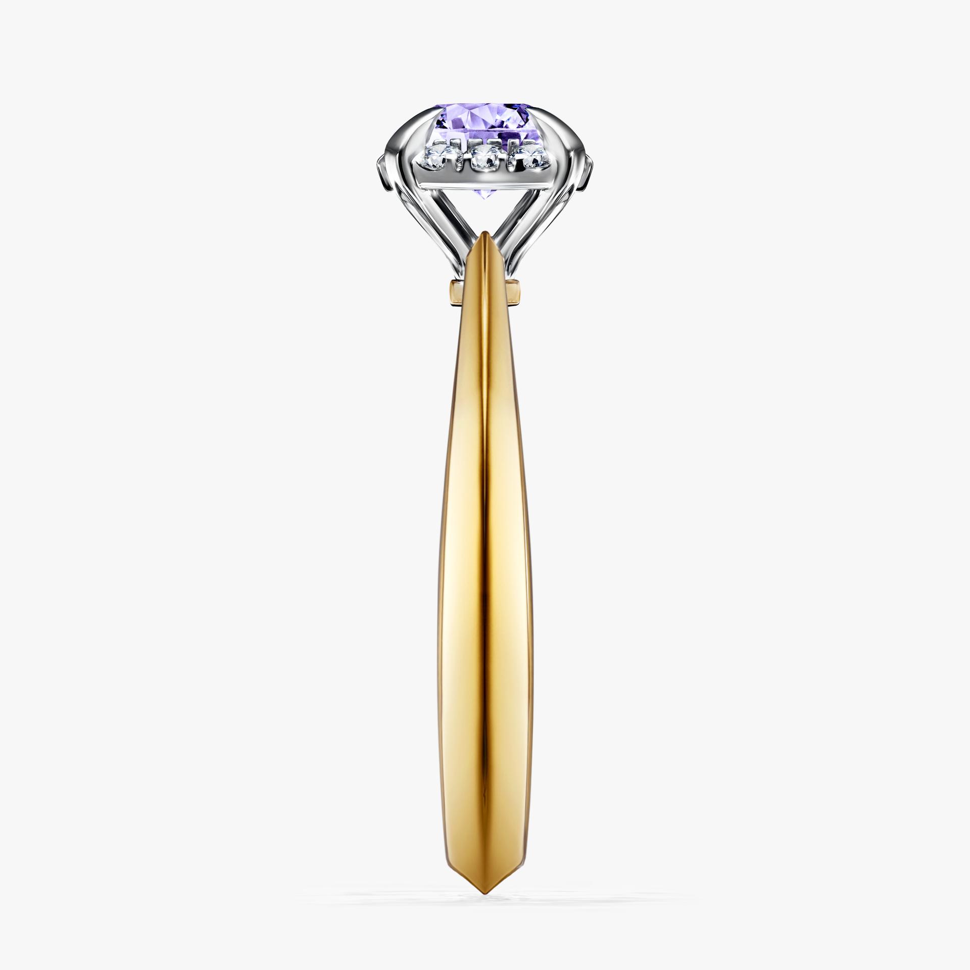 Pierscionek zareczynowy z tanzanitem 062 CT z zoltego zlota my beauty 03