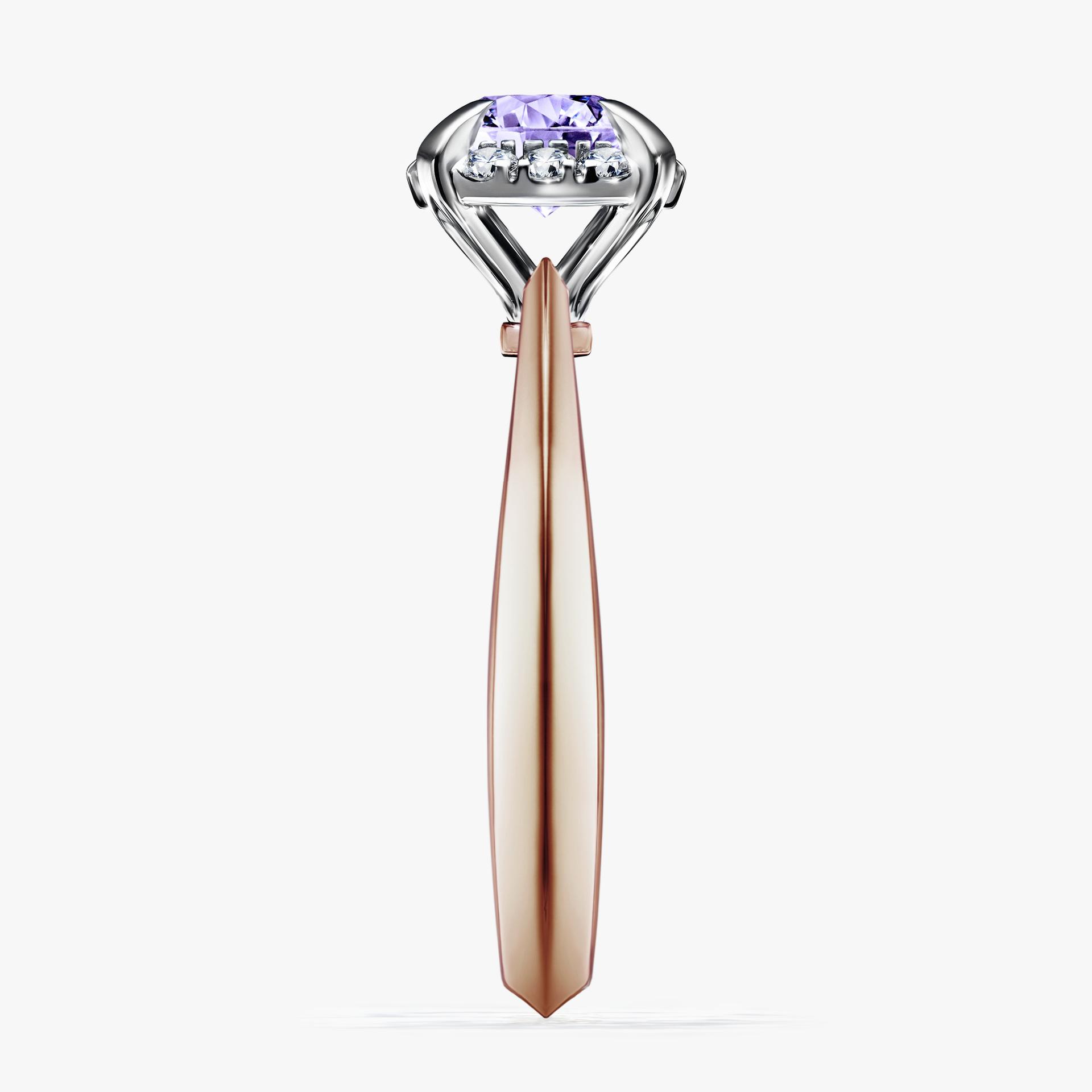 Pierscionek zareczynowy z tanzanitem 098 CT z rozowego zlota my beauty 03