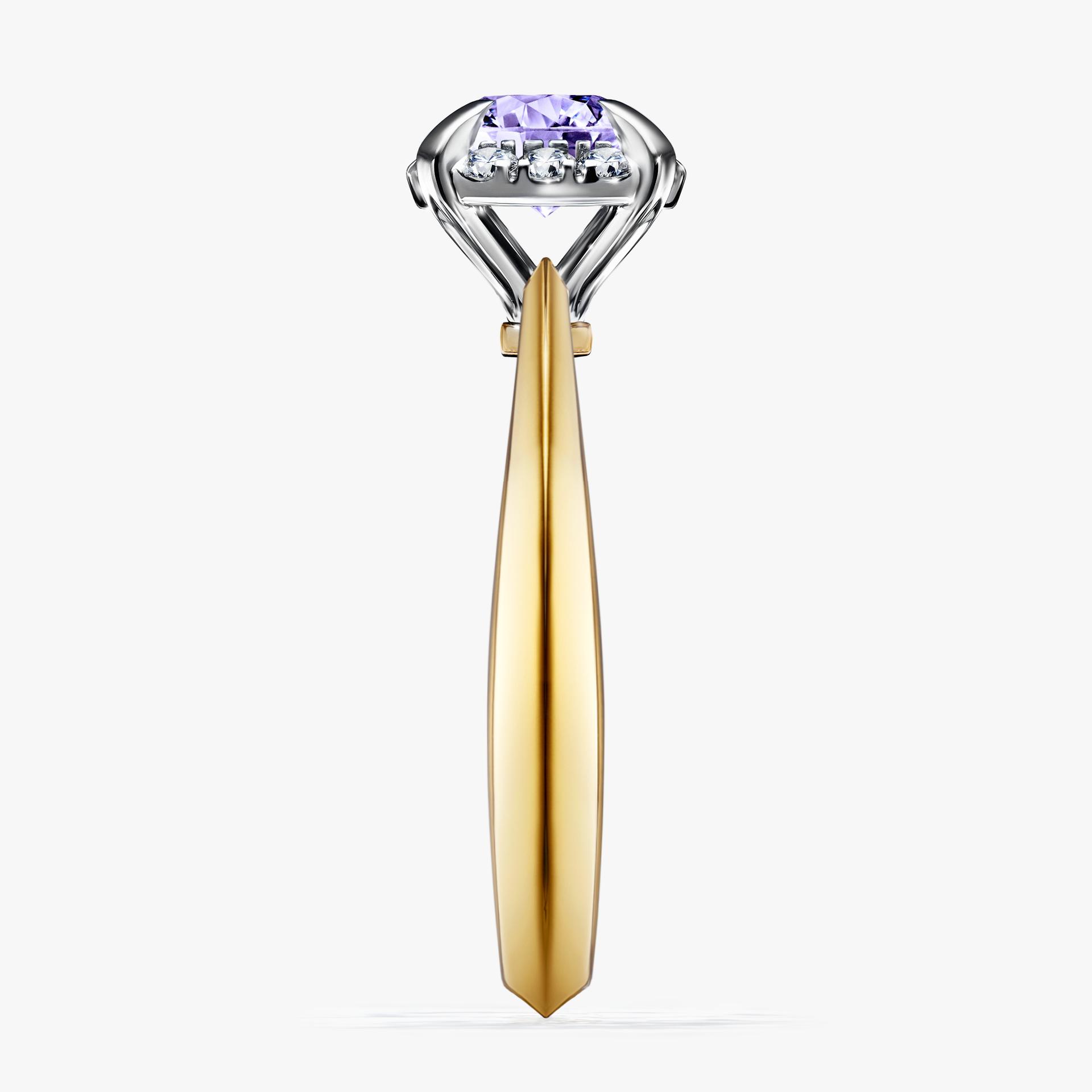 Pierscionek zareczynowy z tanzanitem 098 CT z zoltego zlota my beauty 03