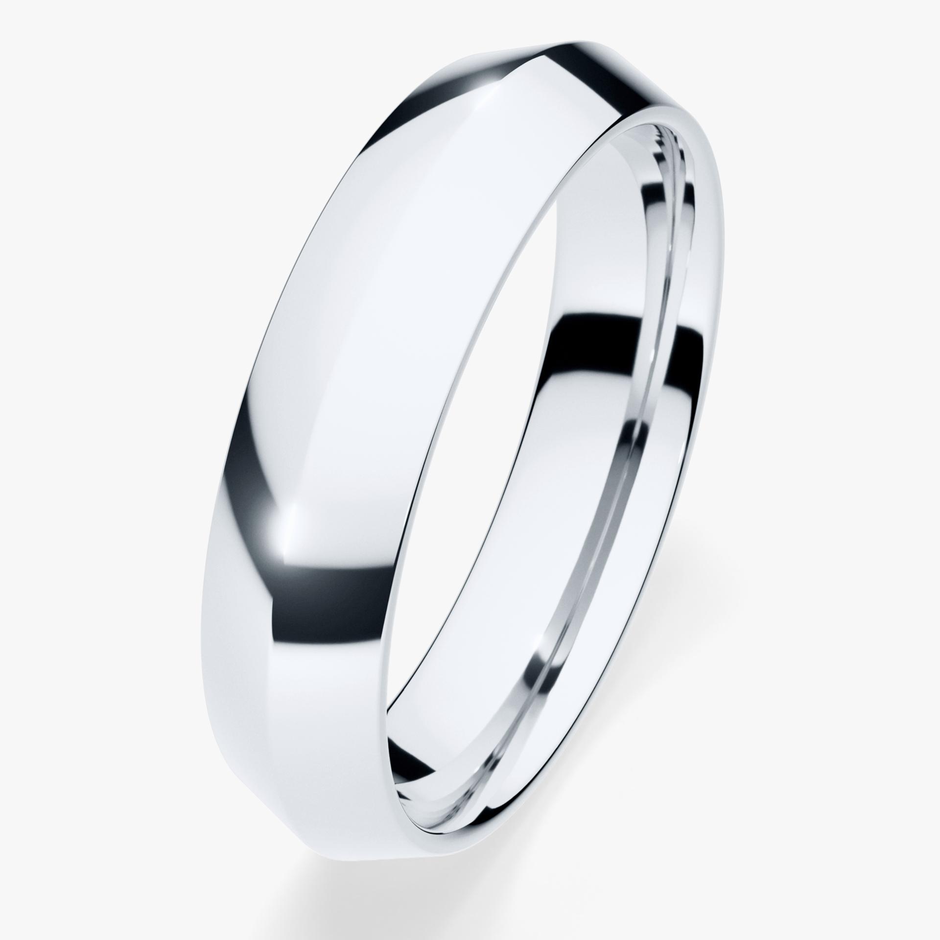 Obrączka ślubna Classica z białego złota 4,5mm