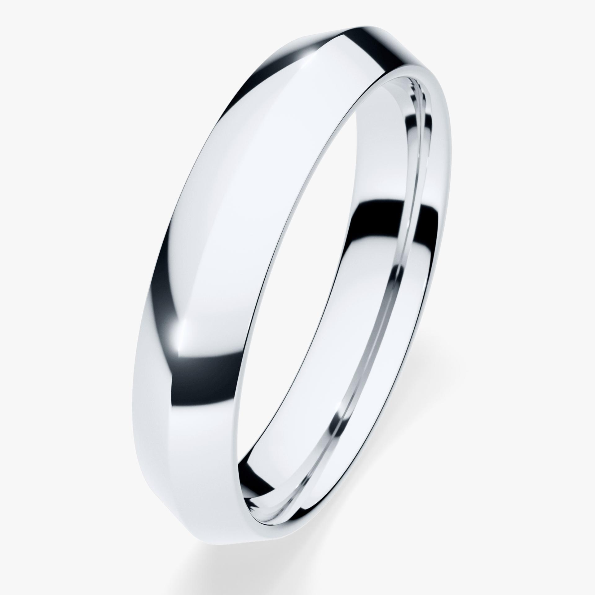 Obrączka ślubna Classica z białego złota 4mm