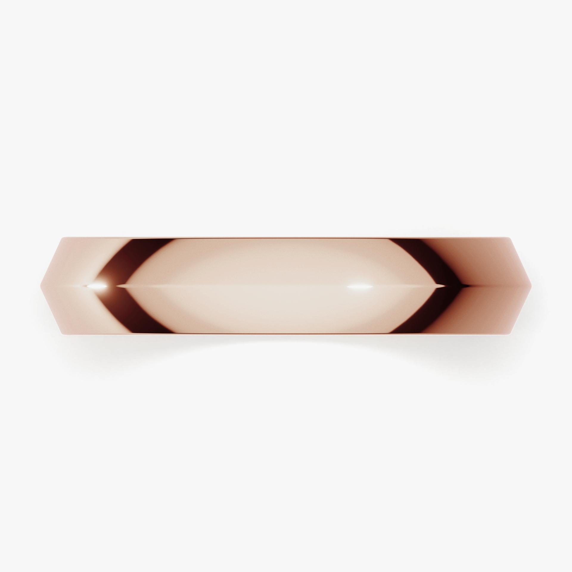 Obraczka slubna classica 4 mm z rozowego zlota 02